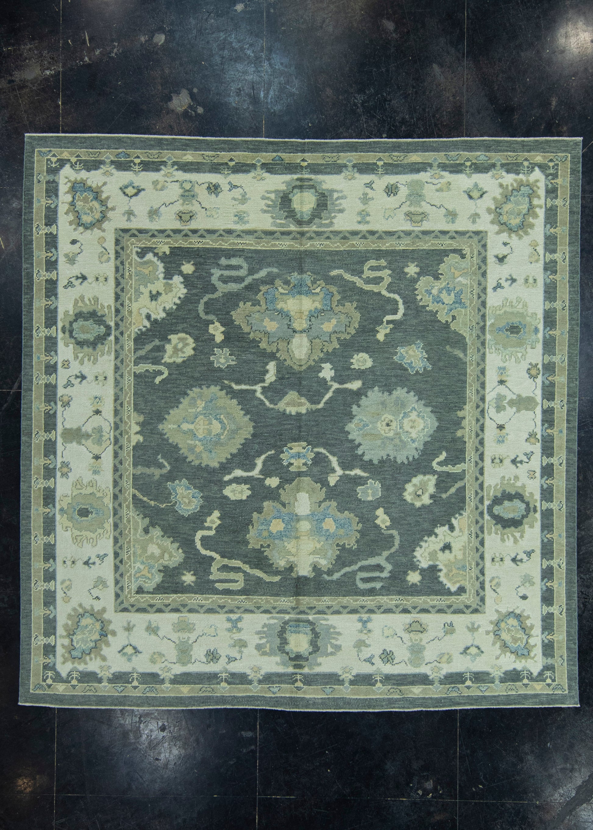 Turkish Oushak Rug 8'3" x 8'5" #19059