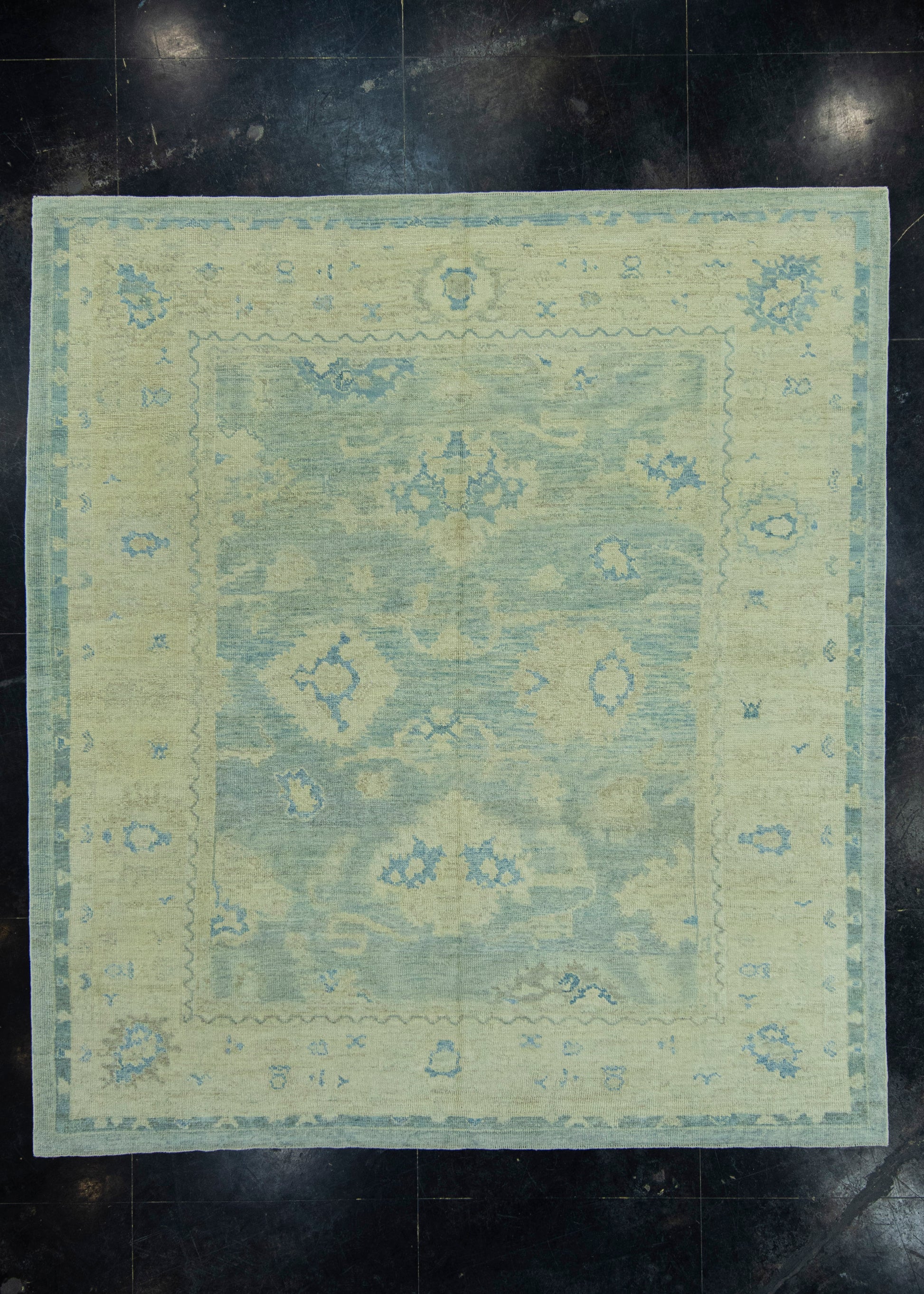 Turkish Oushak Rug 9'1" x 10' #19073