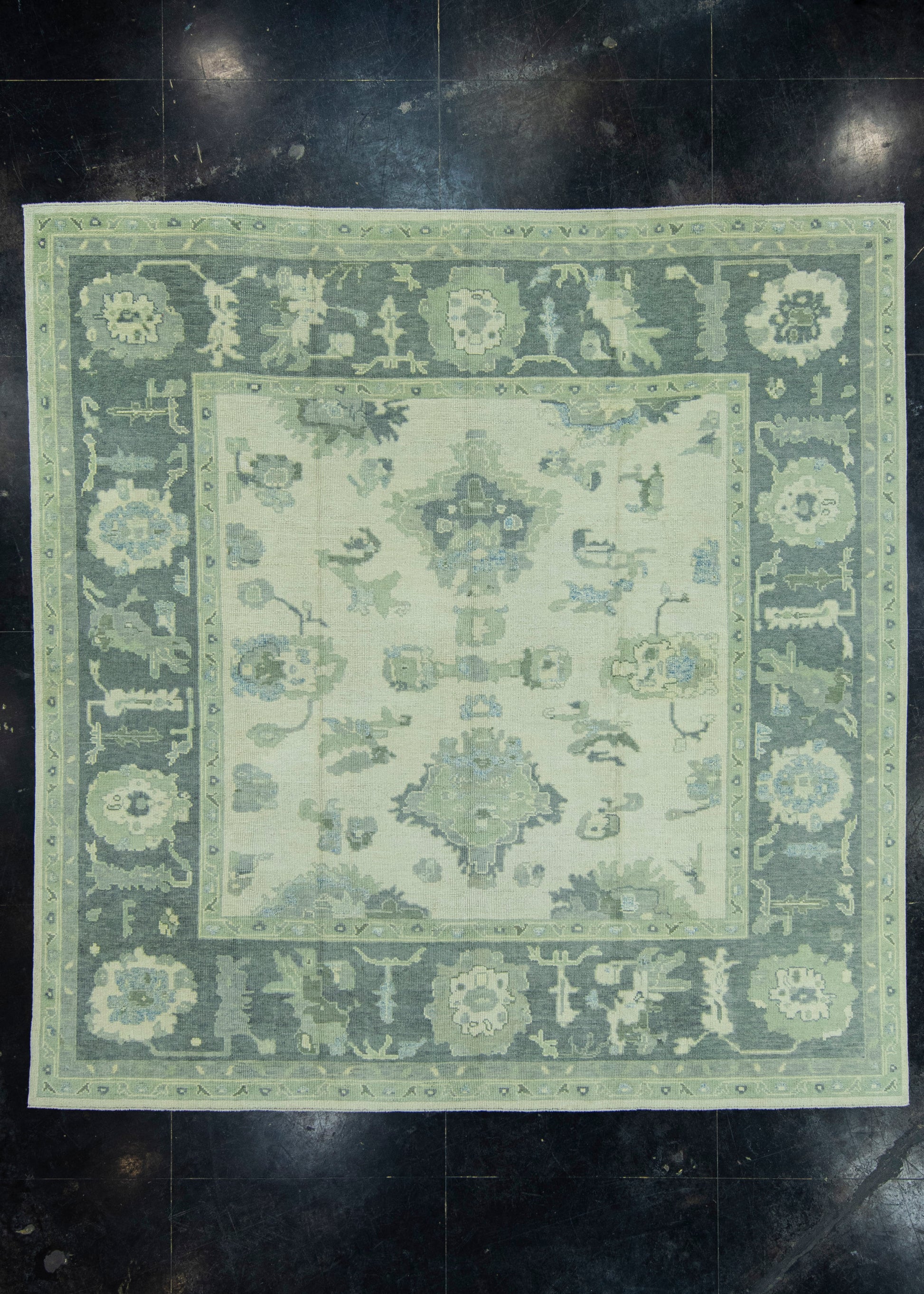 Turkish Oushak Rug 9'7" x 9'10" #19207