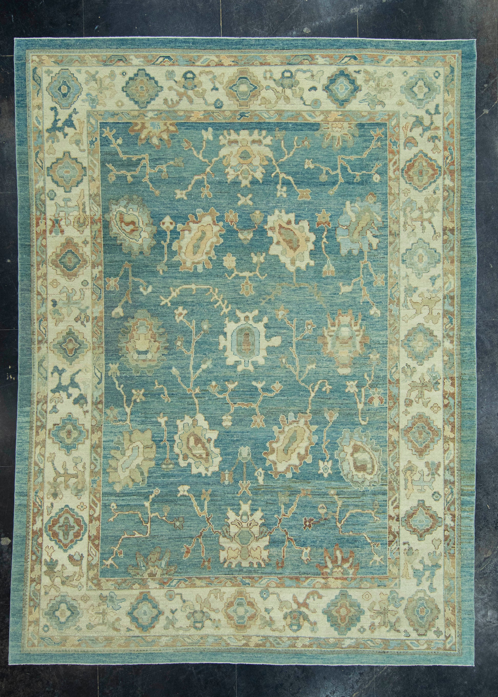 Turkish Oushak Old Wool Rug  10' x 13'7" #20000