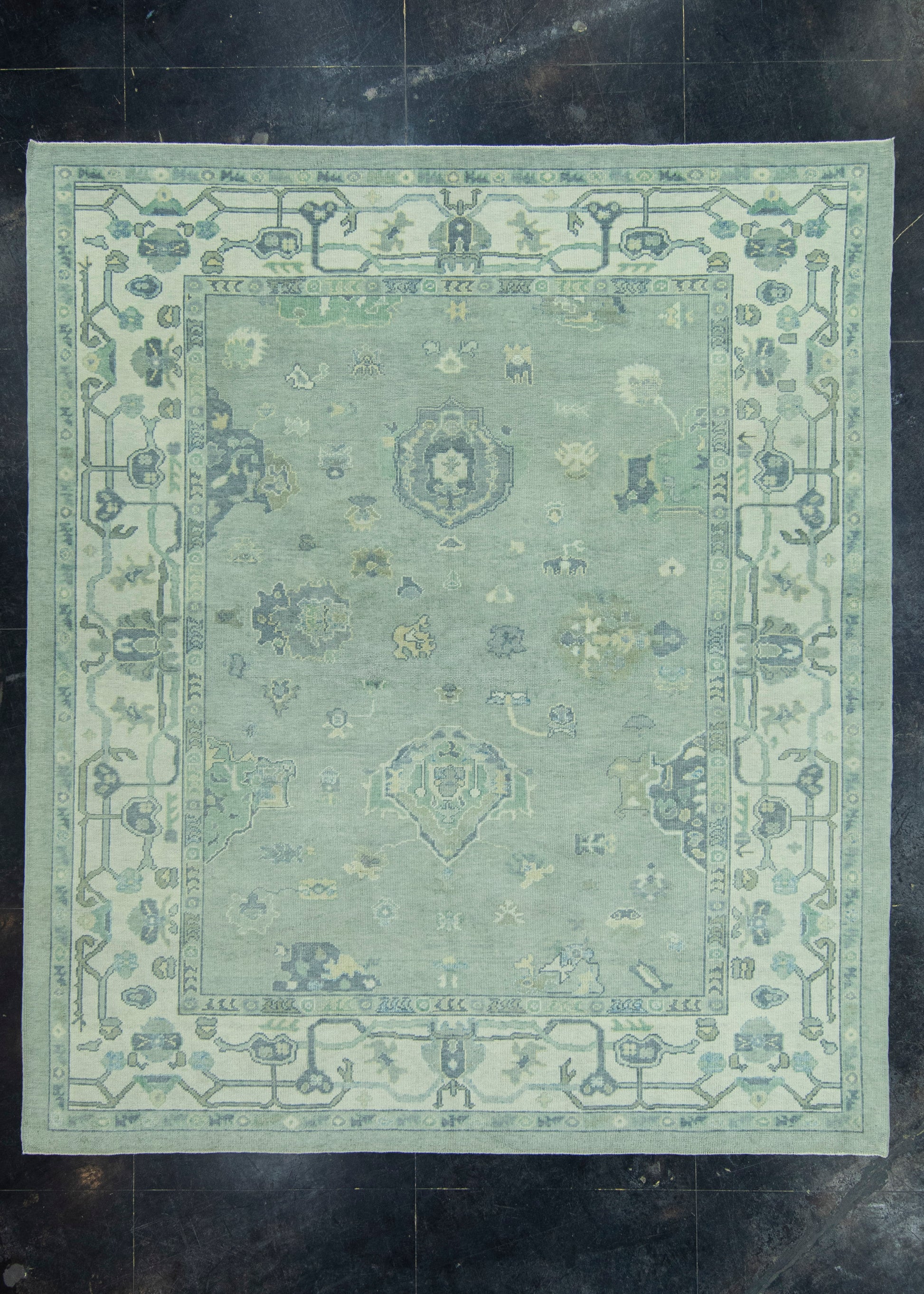 Turkish Oushak Rug 9'3" x 10'8" #19055