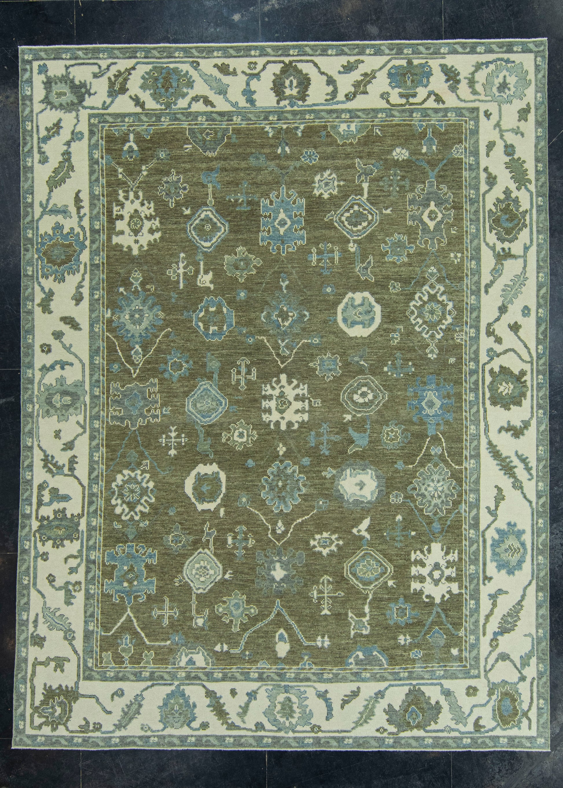 Turkish Oushak Rug 8'7" x 11'5" #19211