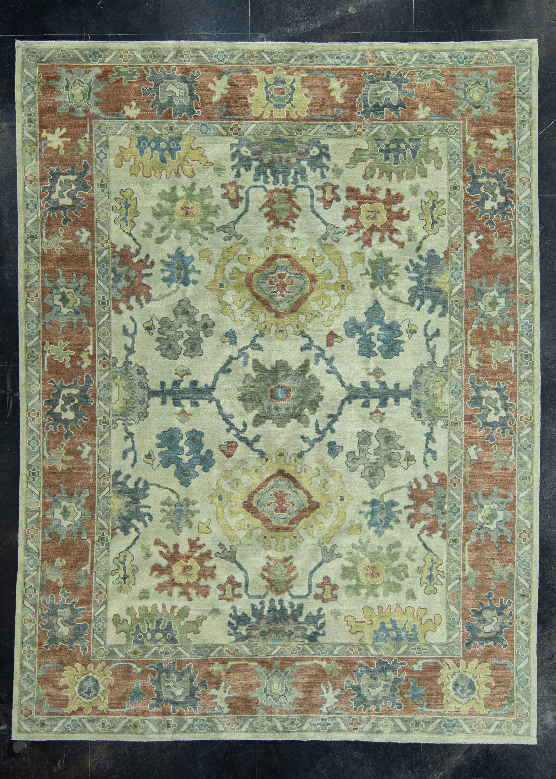 Turkish Oushak Rug 9'5" x 12'7" #20144