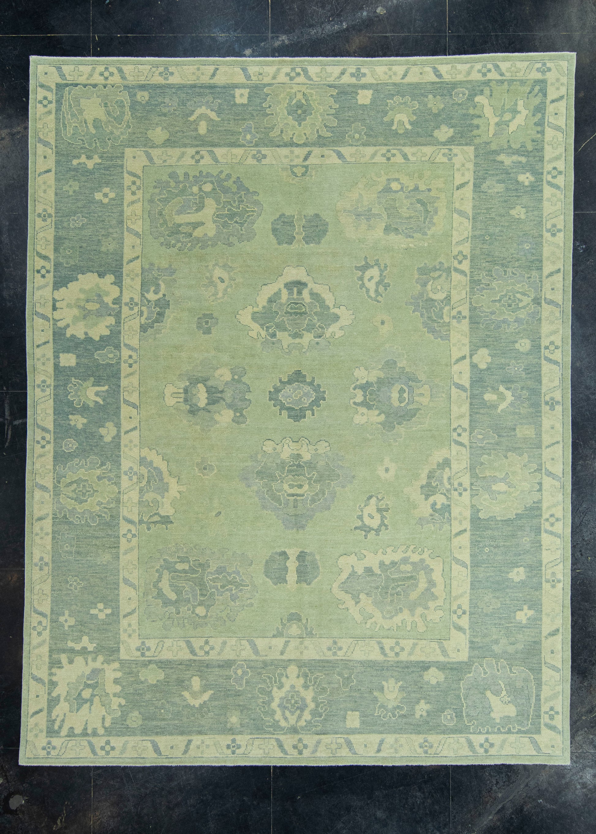 Turkish Oushak Rug 9'2" x 11'10" #19054