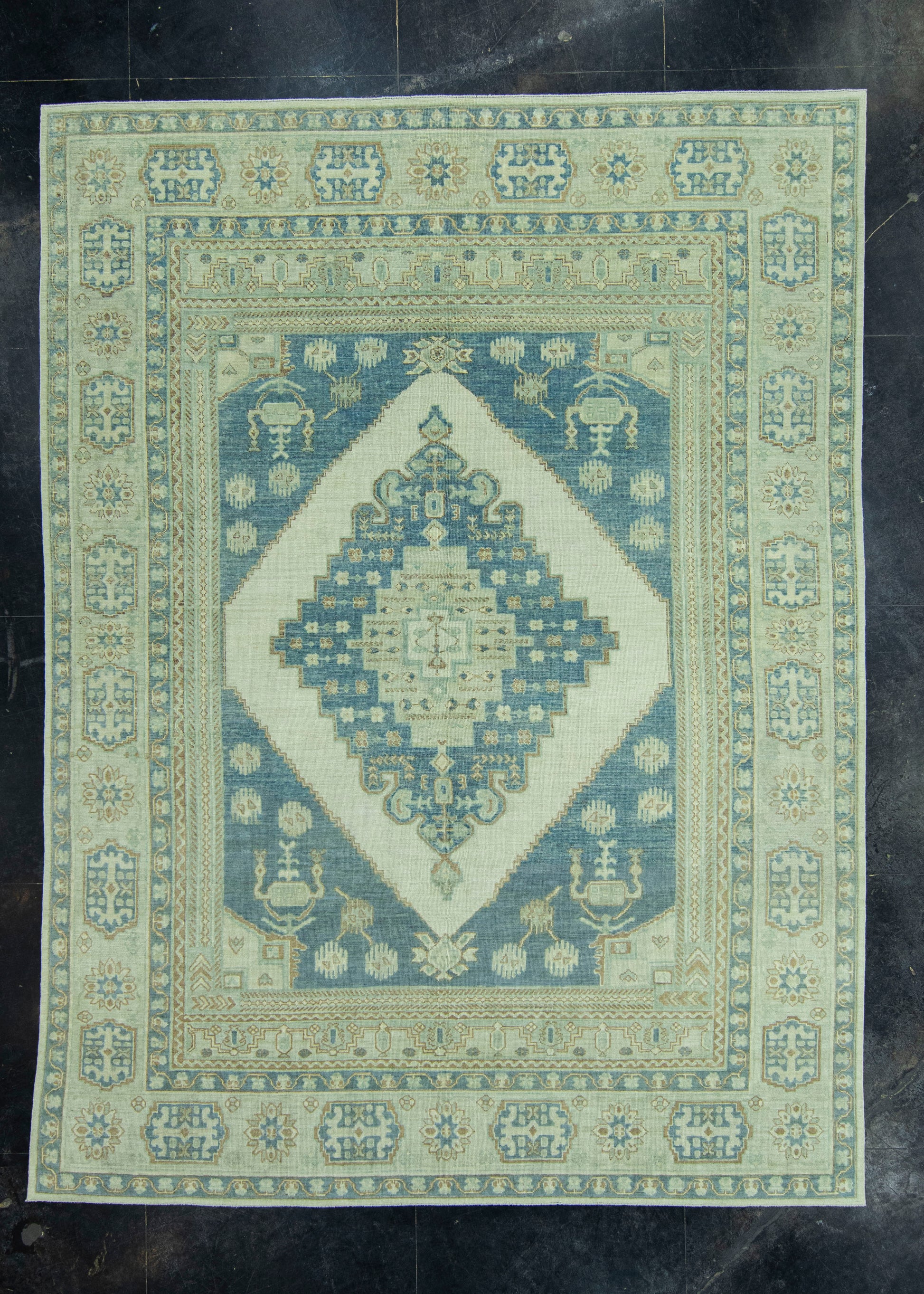 Turkish Oushak Antique Look Rug 9'2" x 12'4" #20091
