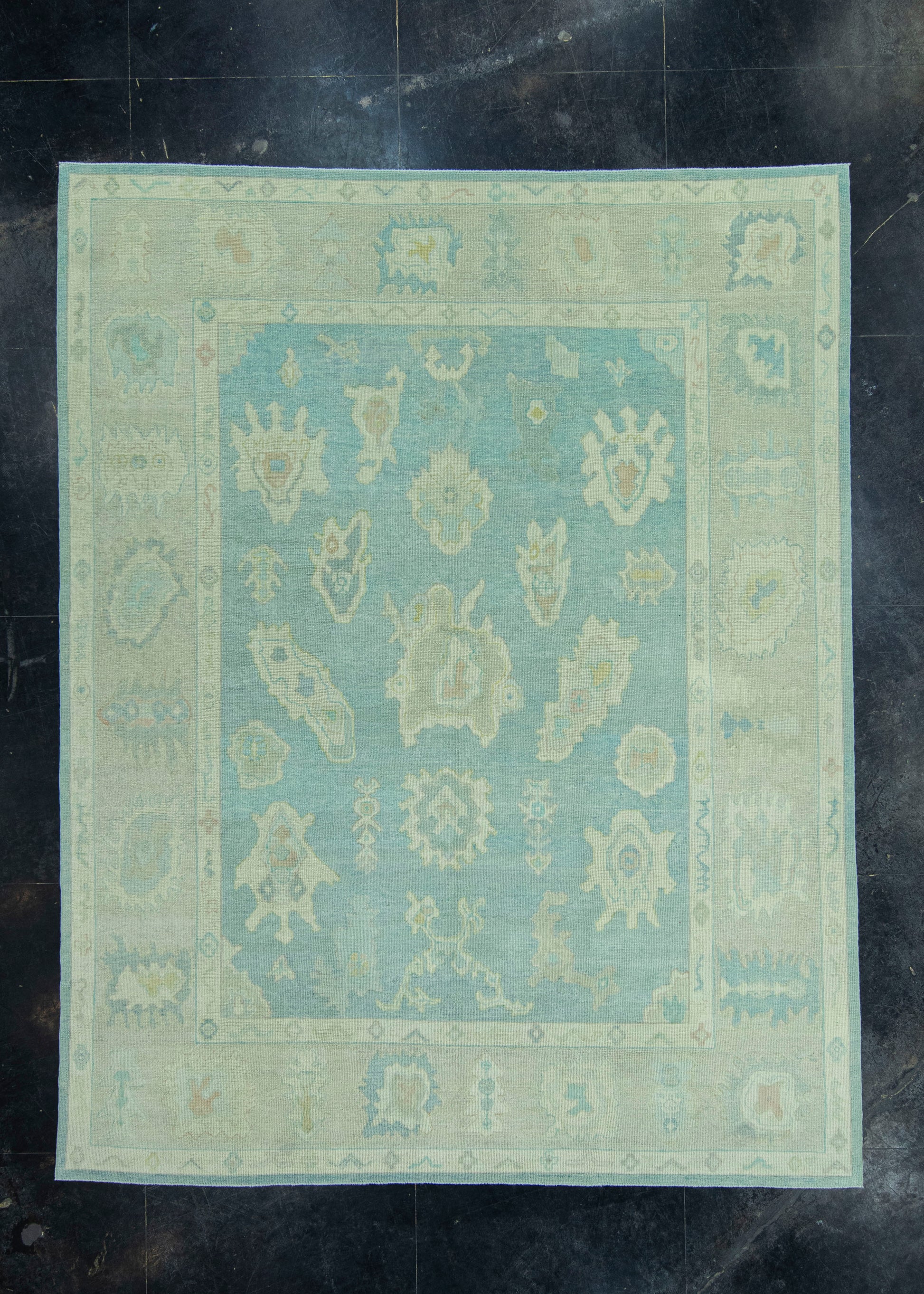Turkish Oushak Rug 8'10" x 11'3" #19098
