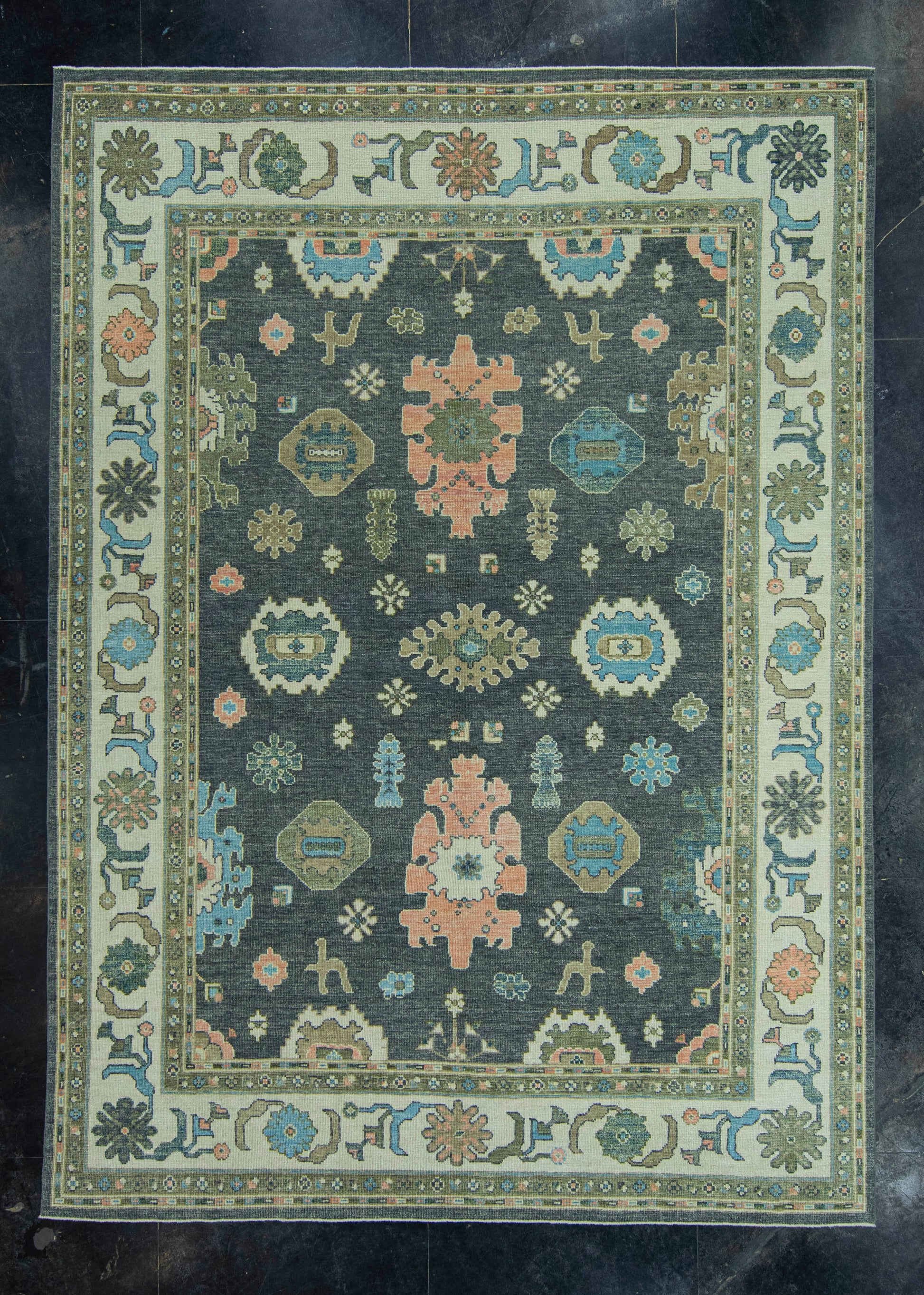 Turkish Oushak Rug 9'2" x 12'10" #19201