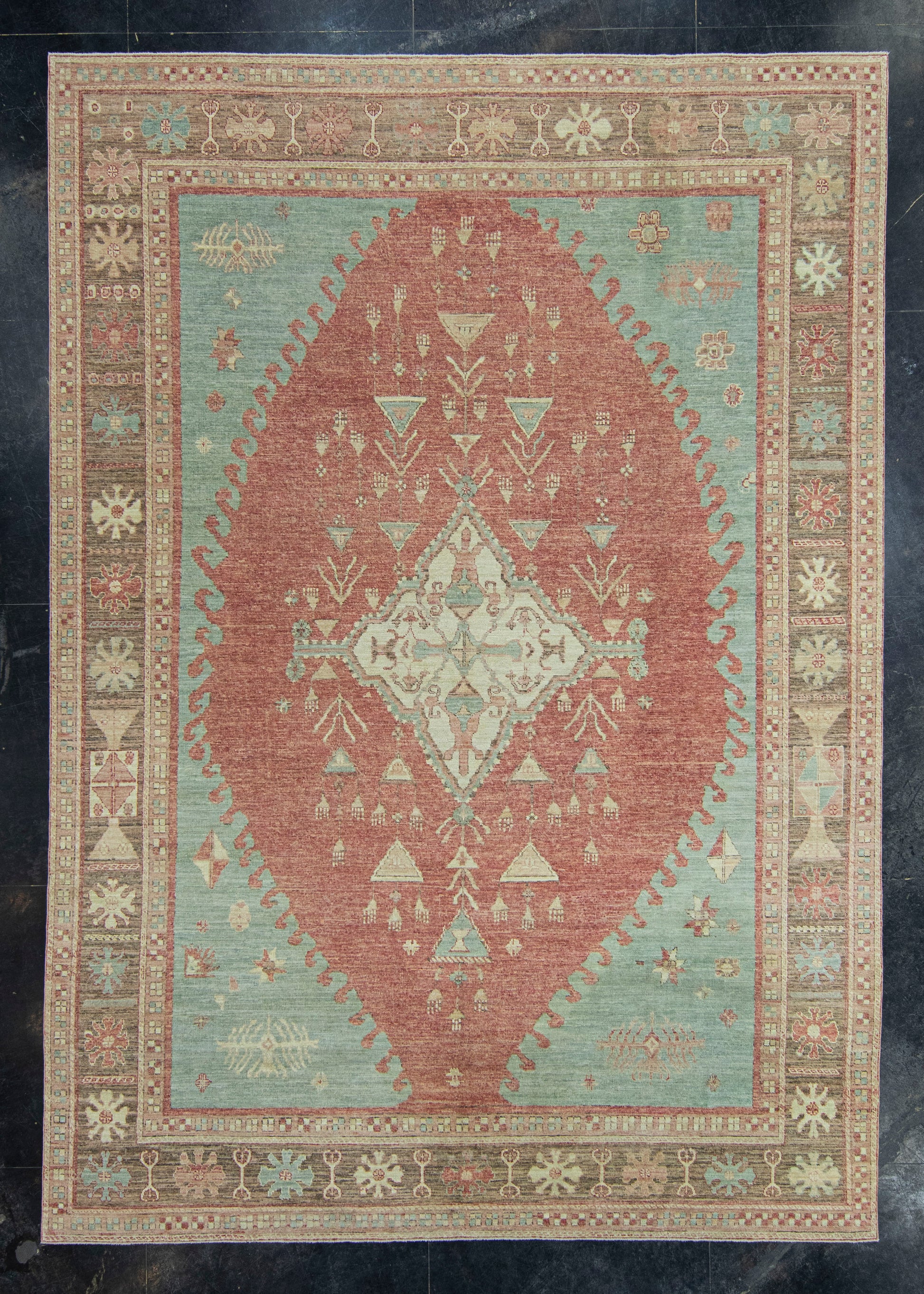 Turkish Oushak Antique Look Rug 8'11" x 12'6" #20070