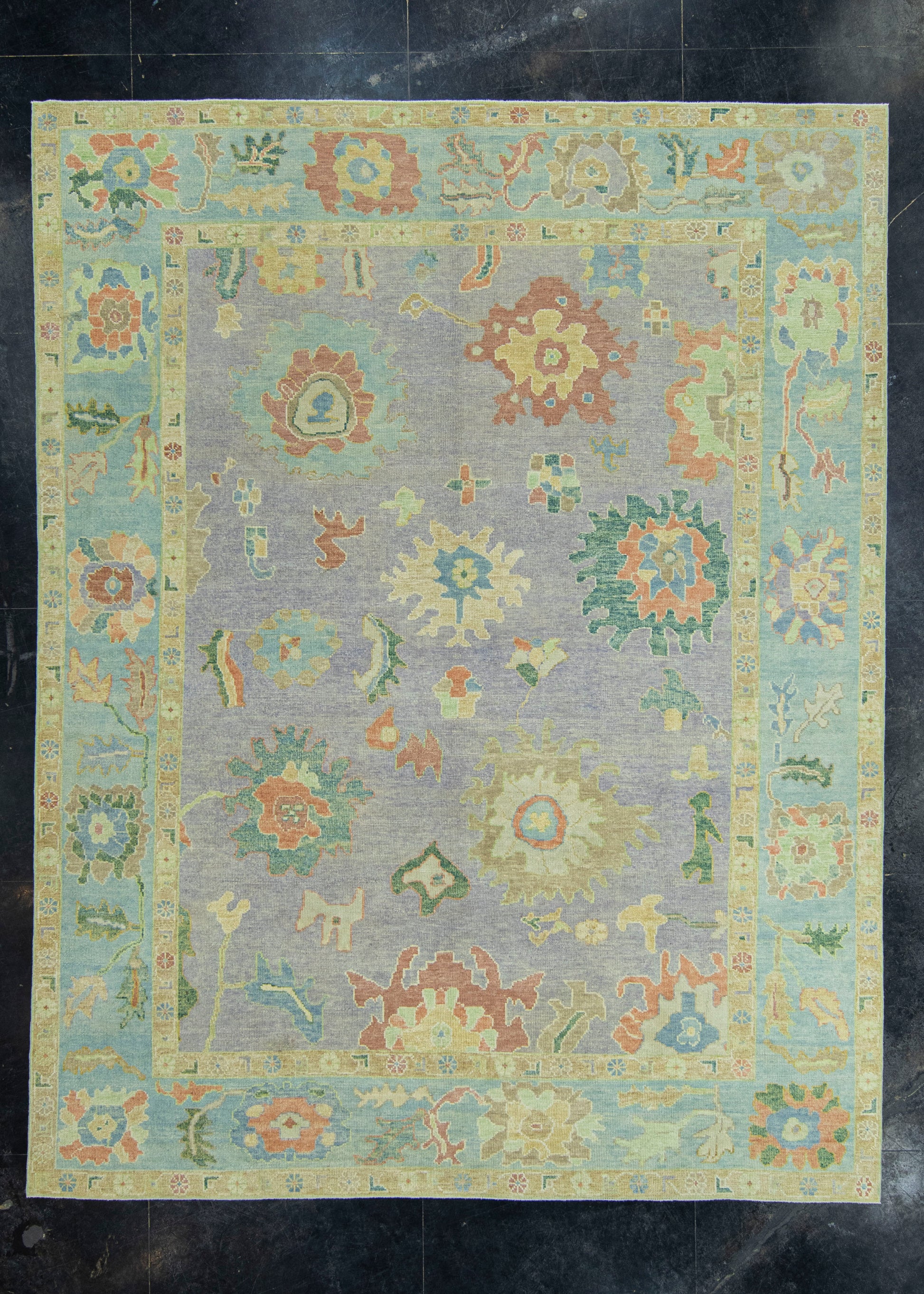 Turkish Oushak Rug 9'3" x 11'11" #19217