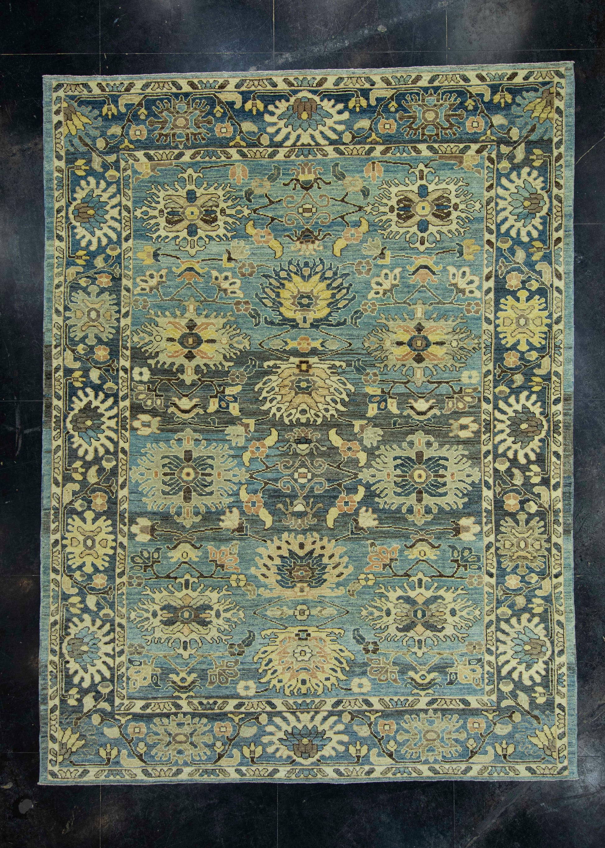 Turkish Oushak Old Wool Rug  9'1" x 12'1" #30145