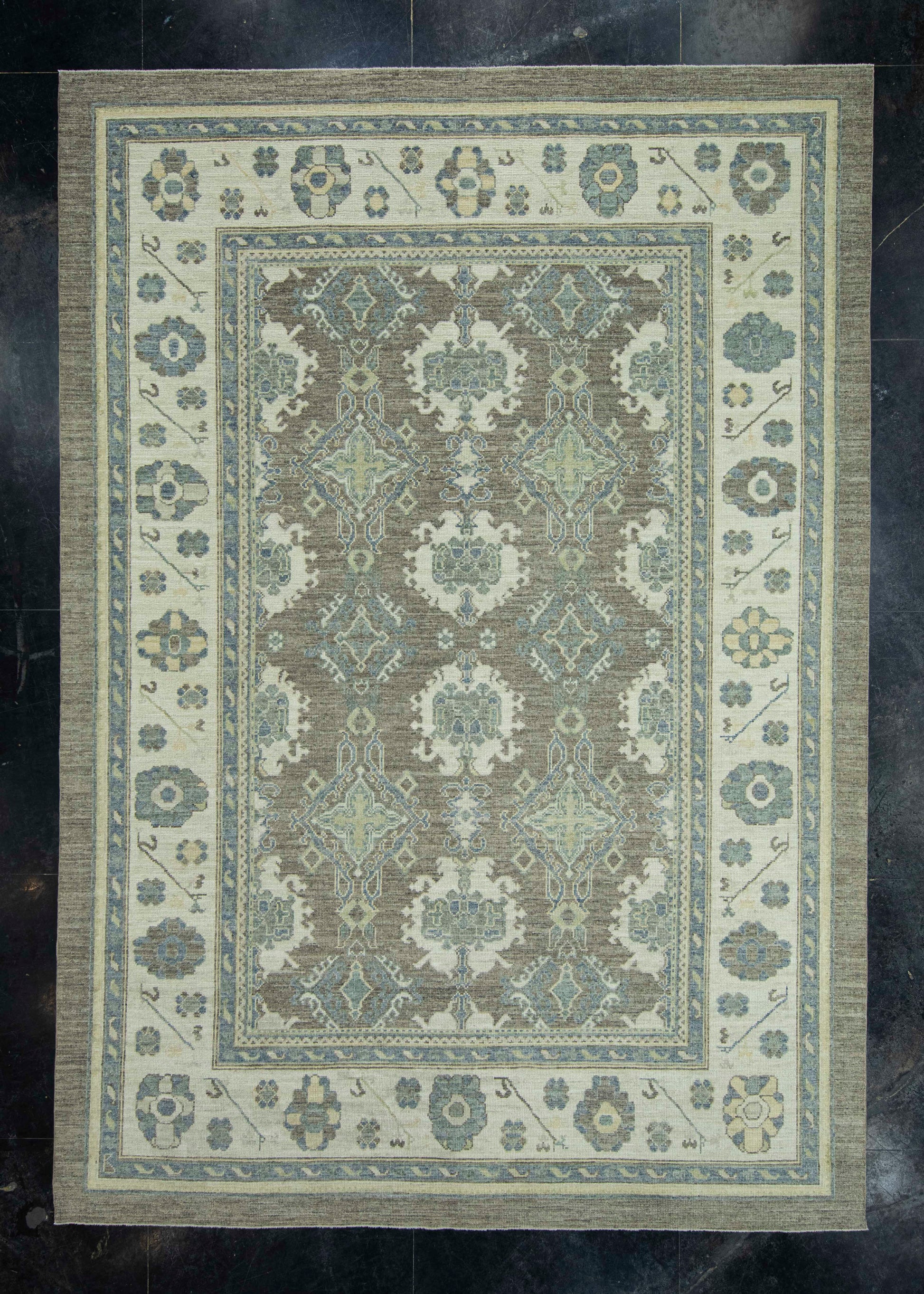 Turkish Oushak Rug 9'1" x 12'11" #19314