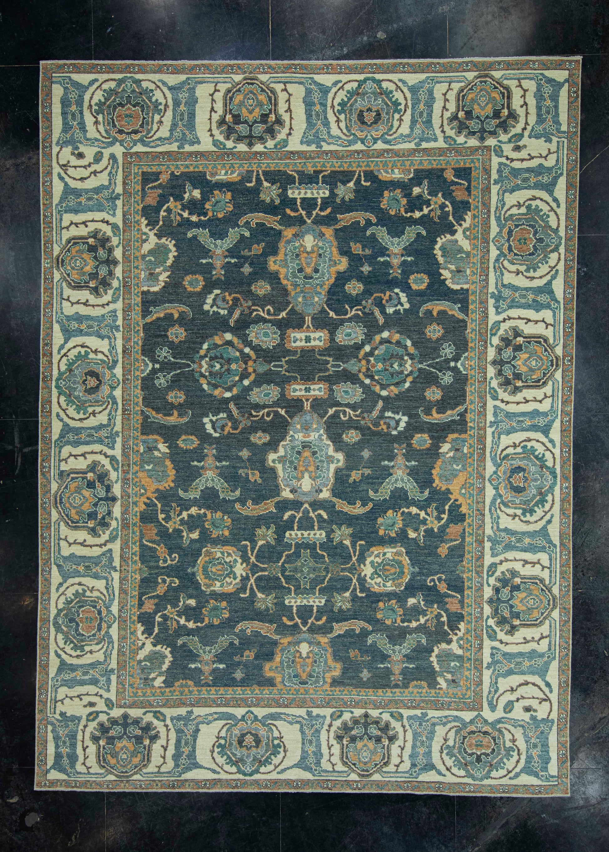 Turkish Oushak Antique Look Rug 9'1" x 12'4" #20096