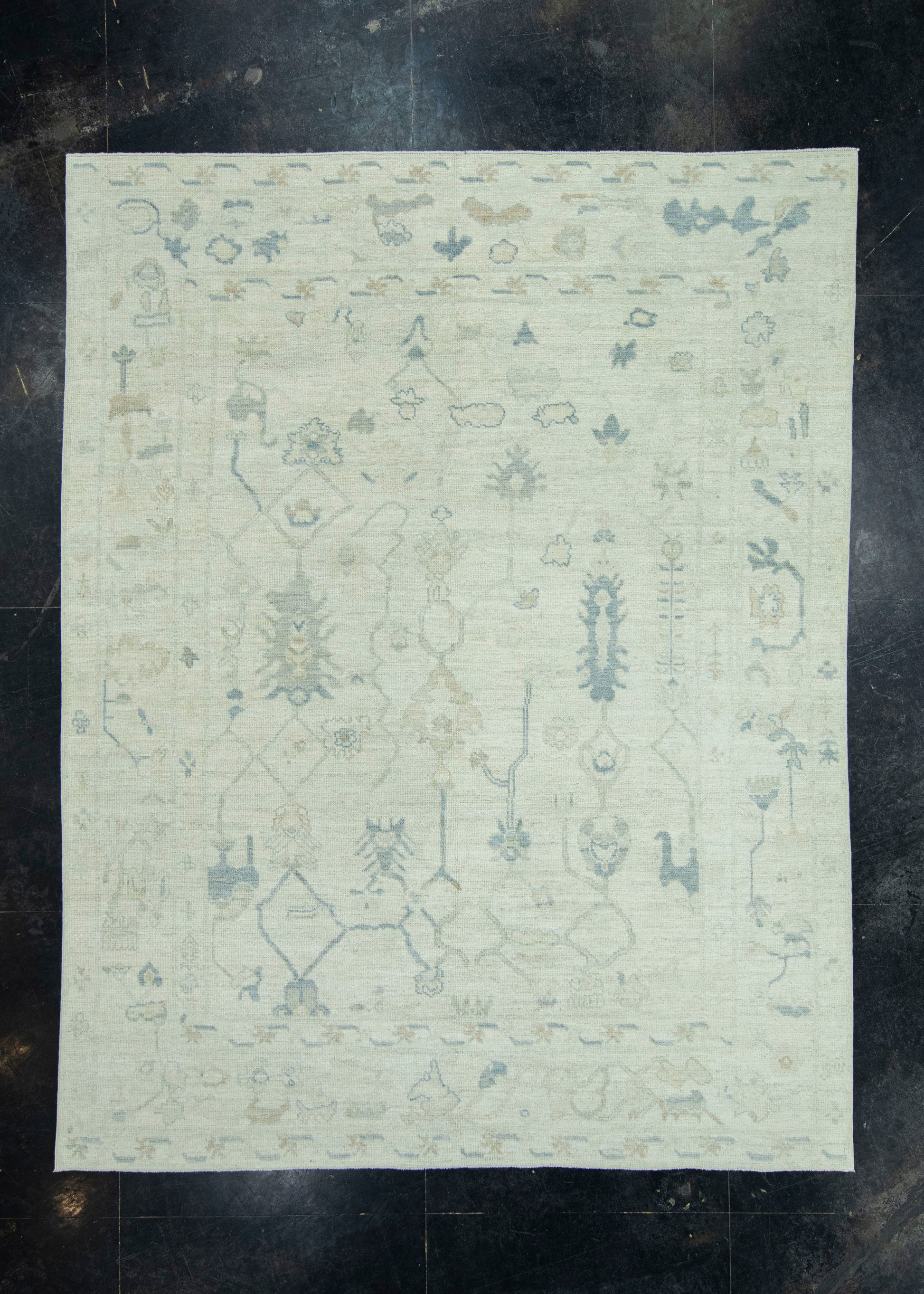 Turkish Oushak Rug 7'9" x 9'10" #19414