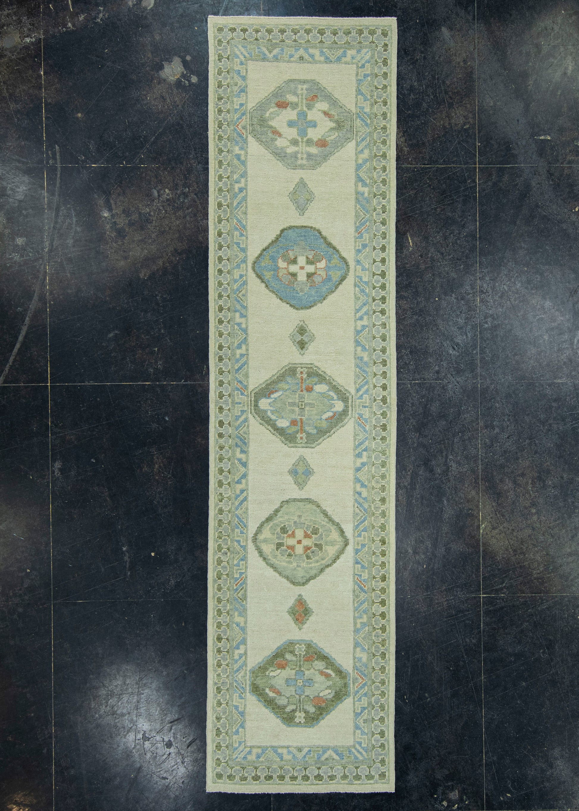 Turkish Oushak Rug 2'7" x 10'8" #19226