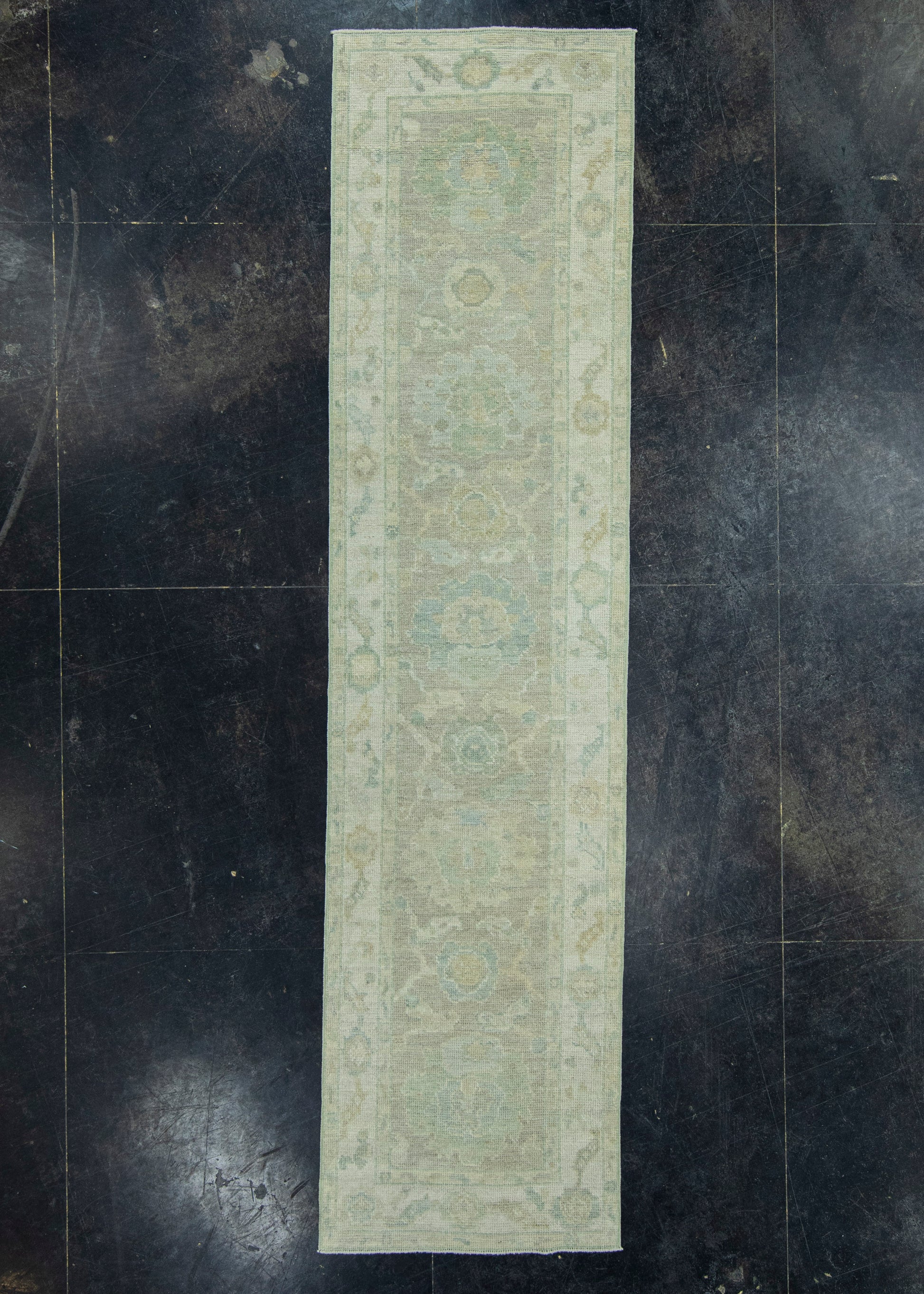 Turkish Oushak Rug 2'6" x 10'1" #19239