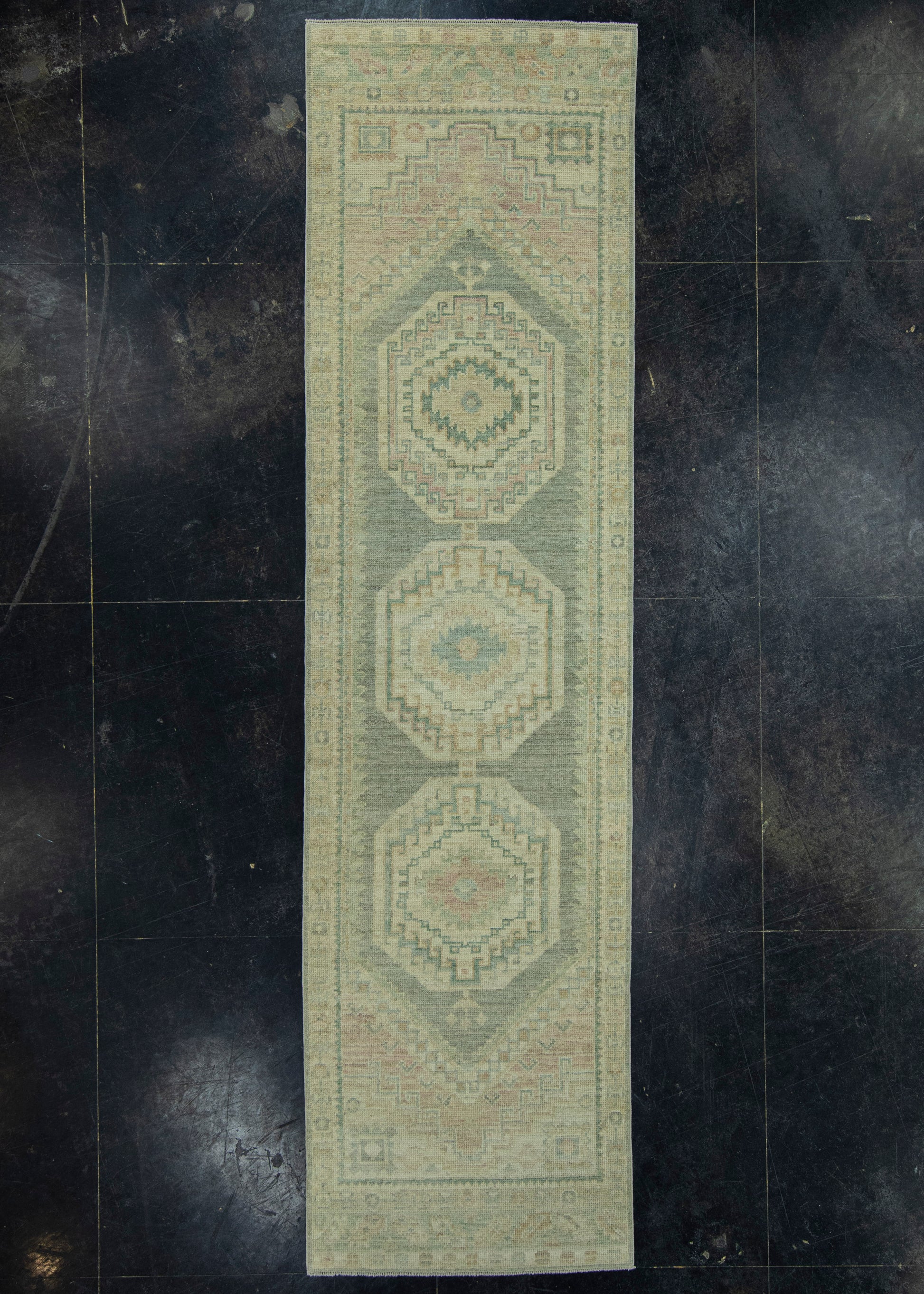 Turkish Oushak Rug 2'11" x 11'2" #19271