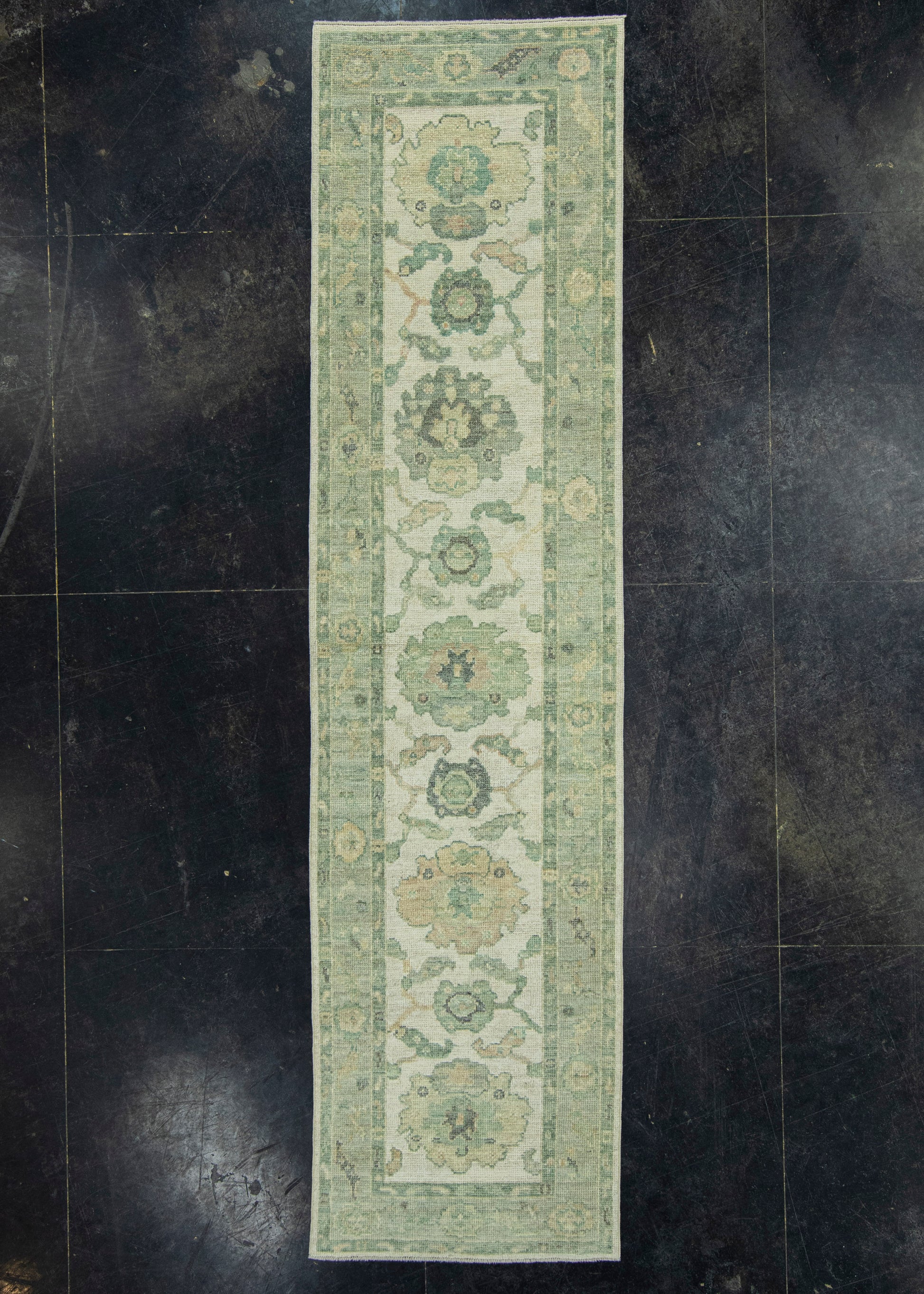 Turkish Oushak Rug 2'7" x 10'3" #19461