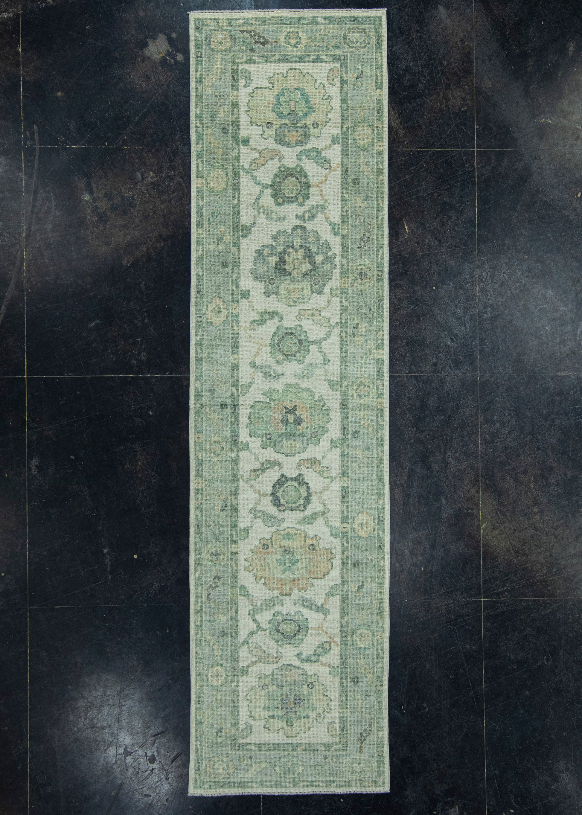 Turkish Oushak Rug 2'8" x 10'3" #19338