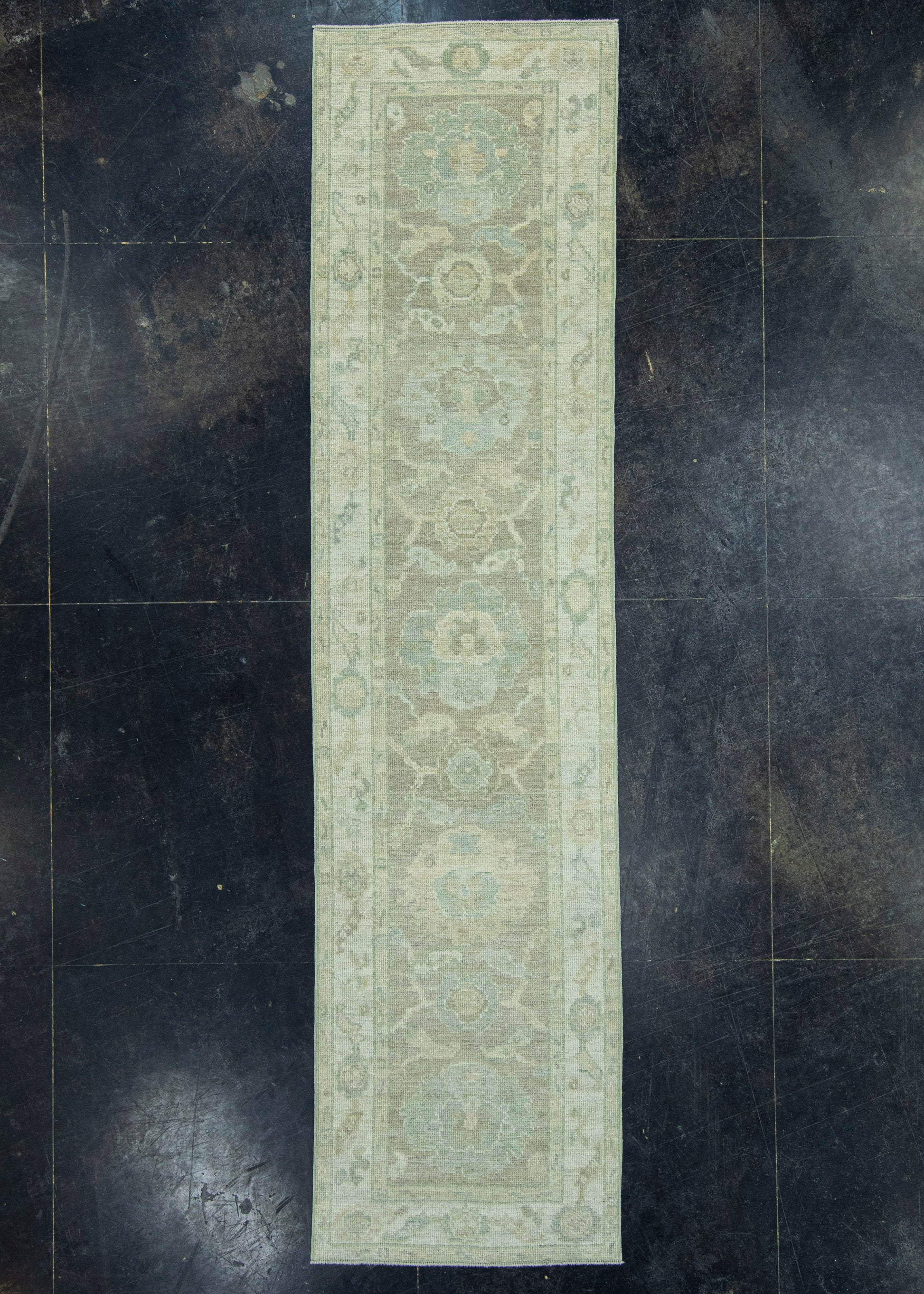 Turkish Oushak Rug 2'6" x 10'4" #19287