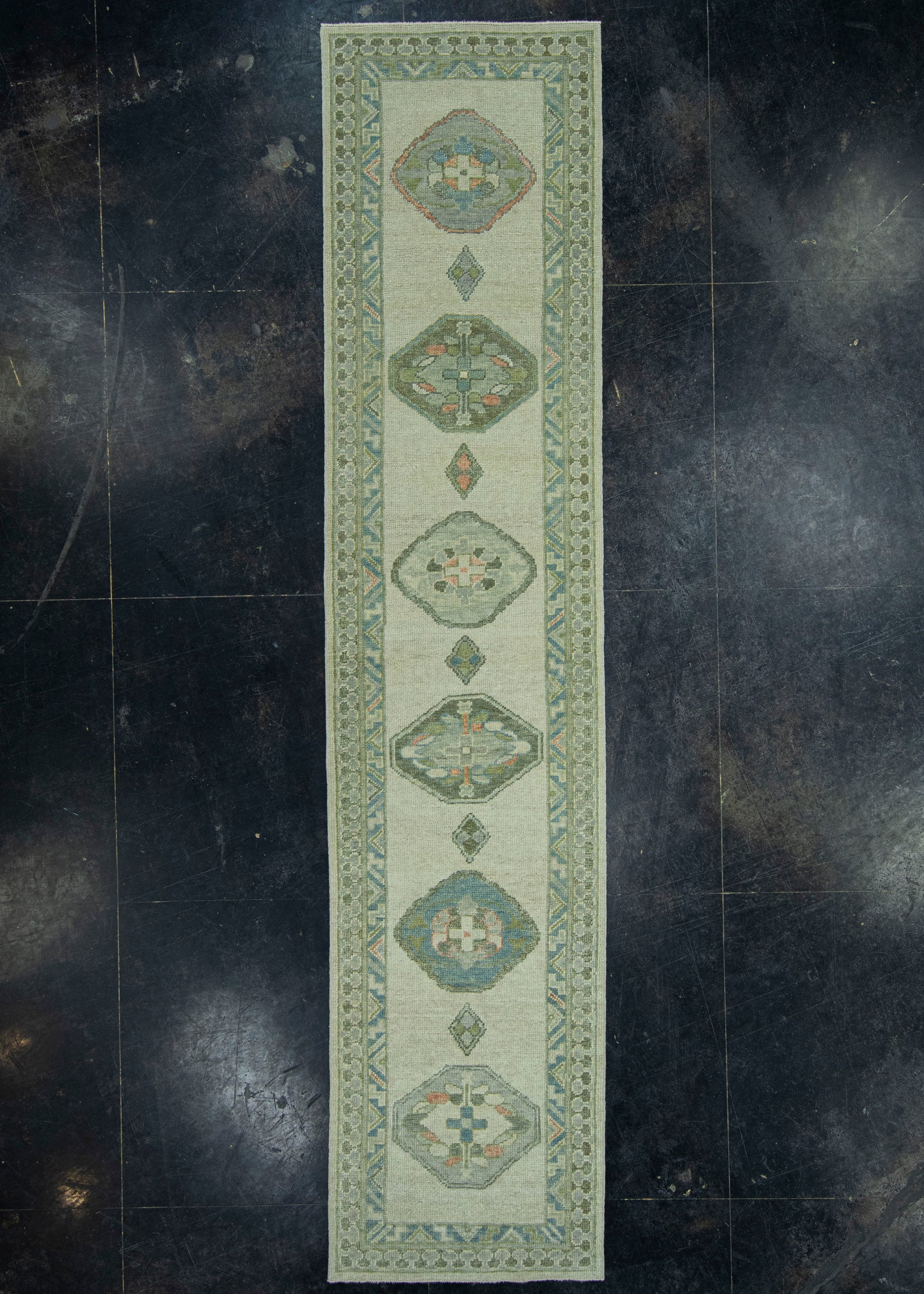 Turkish Oushak Rug 2'9" x 12'4" #19114
