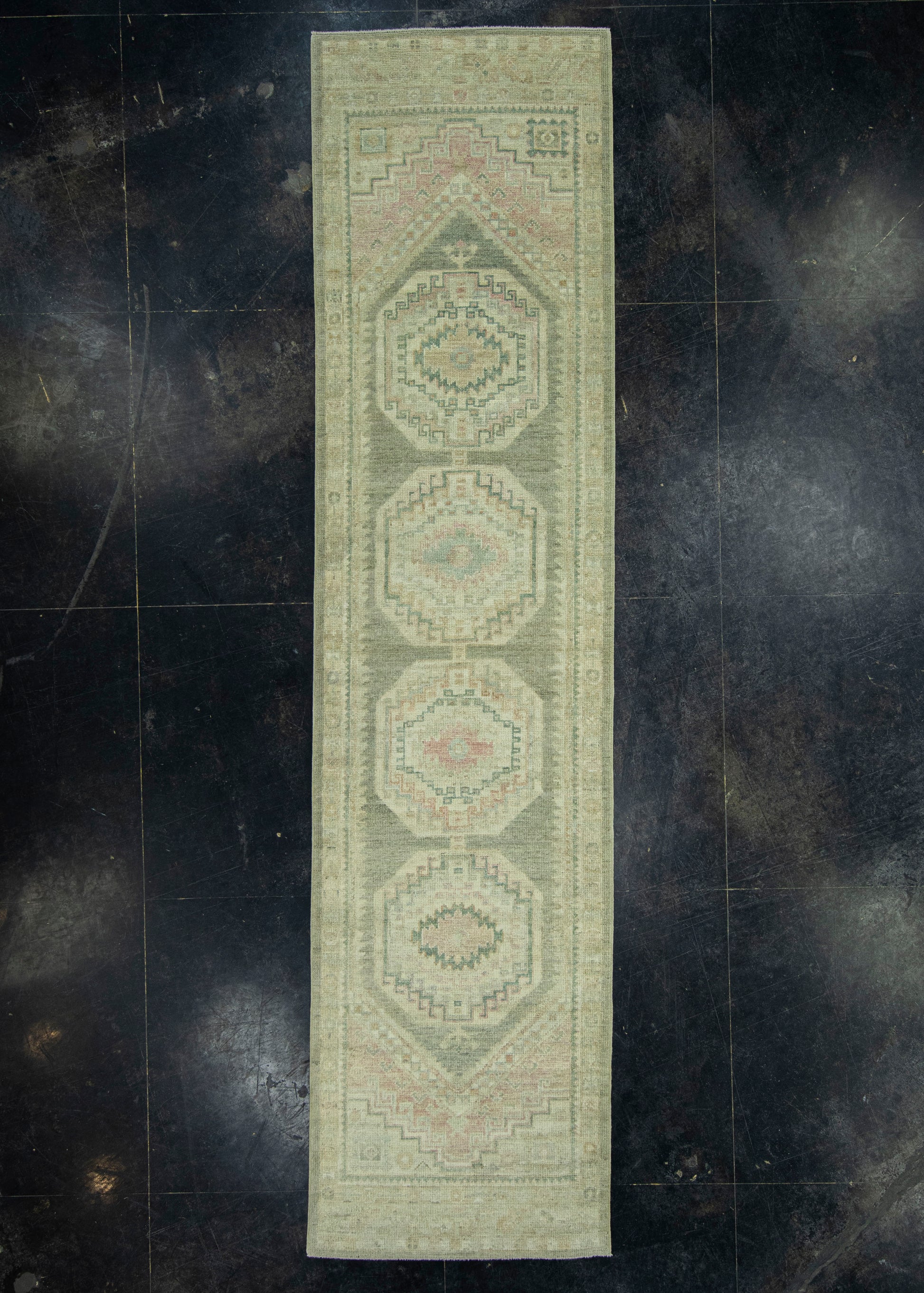 Turkish Oushak Rug 3'1" x 12'6" #19261