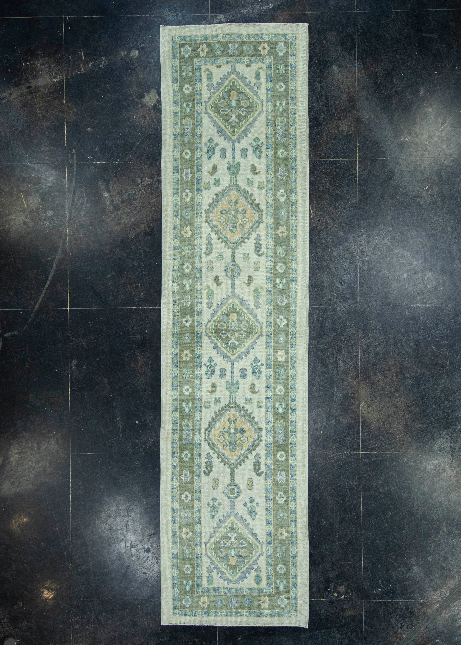 Turkish Oushak Rug 3' x 12'3" #19168