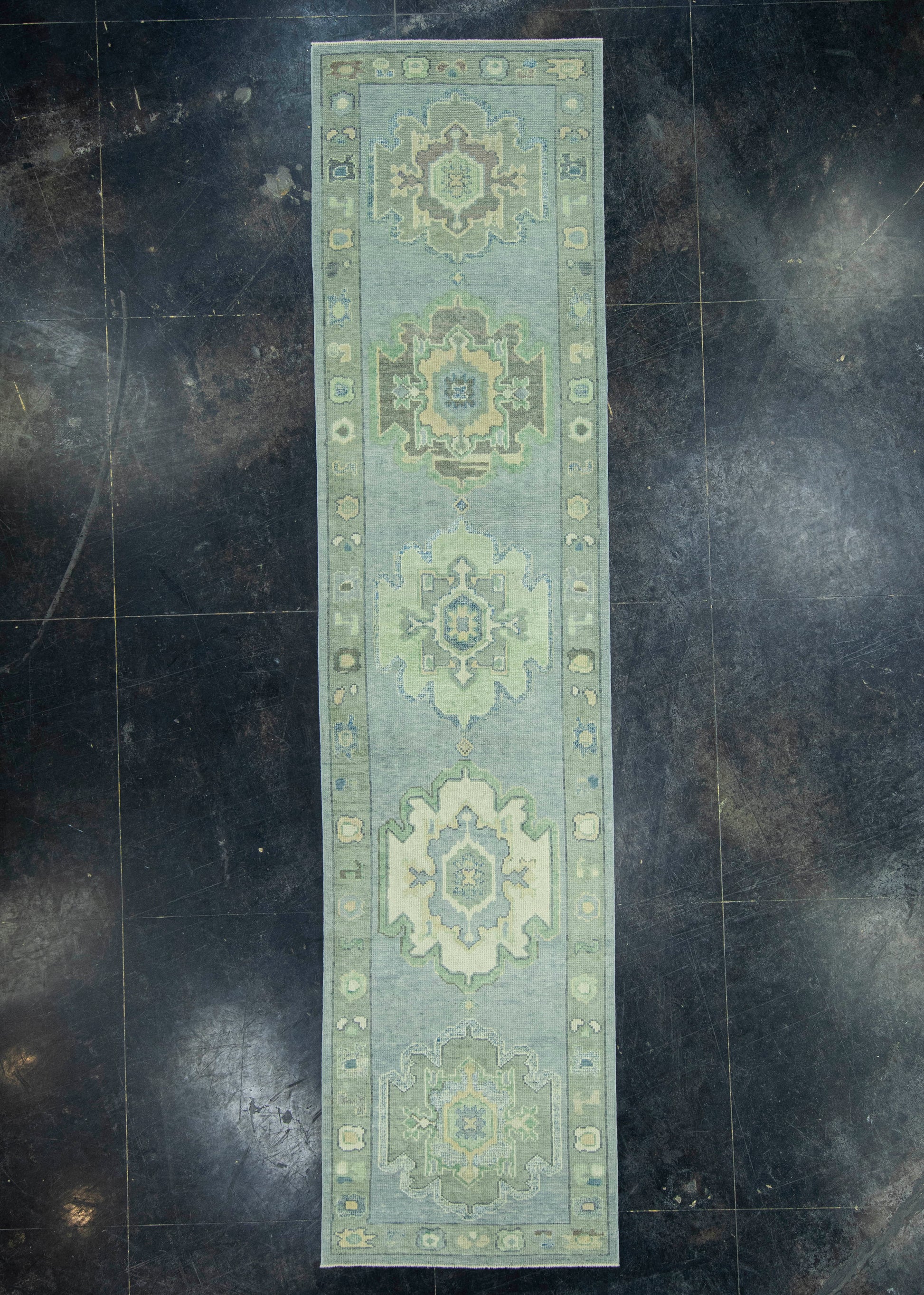 Turkish Oushak Rug 2'11" x 12'2" #19143