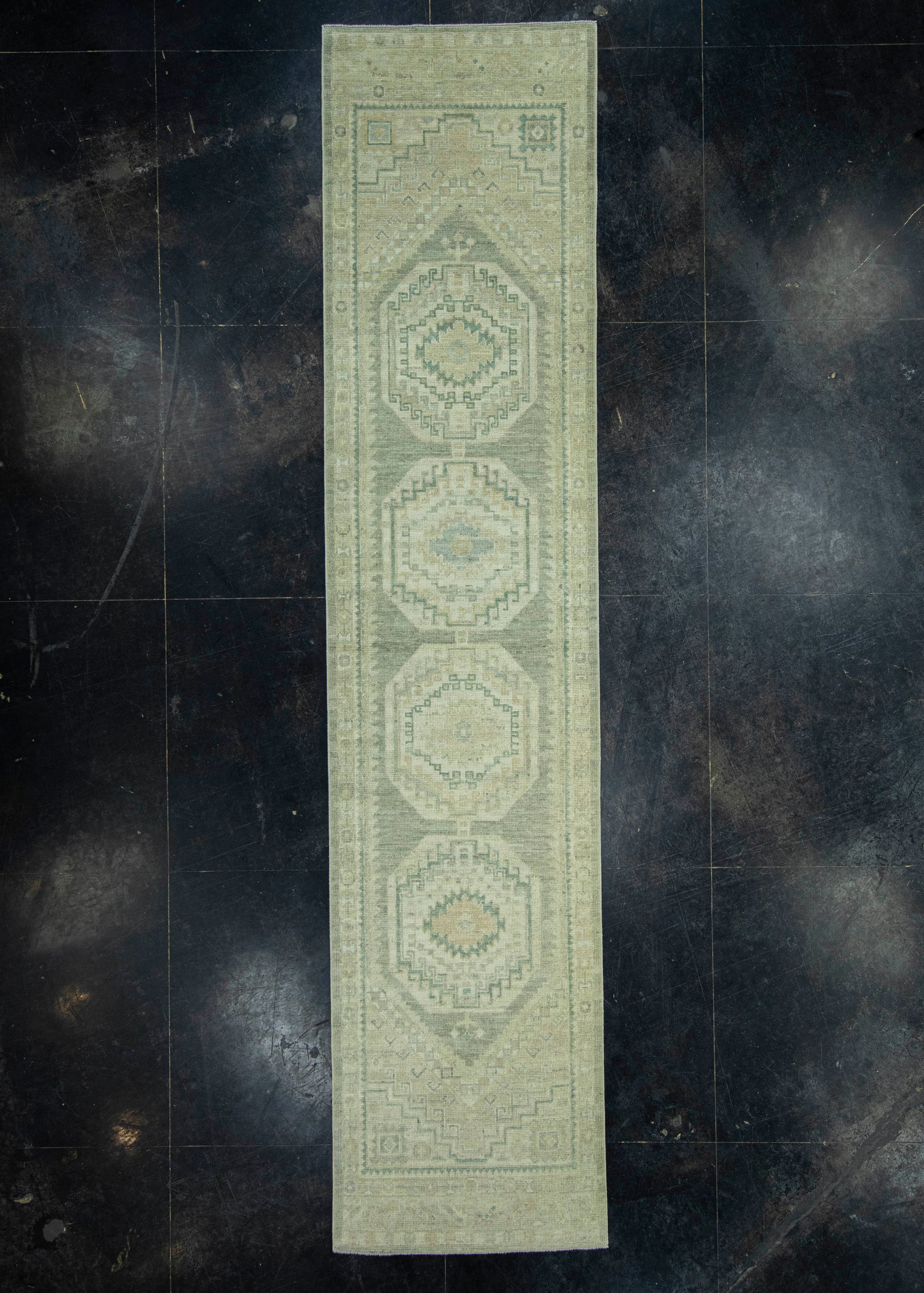 Turkish Oushak Rug 3' x 13'4" #19495