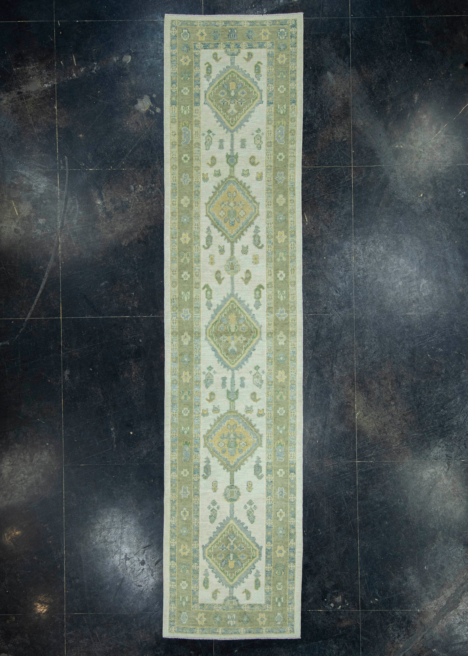 Turkish Oushak Rug 2'10" x 12'7" #19169