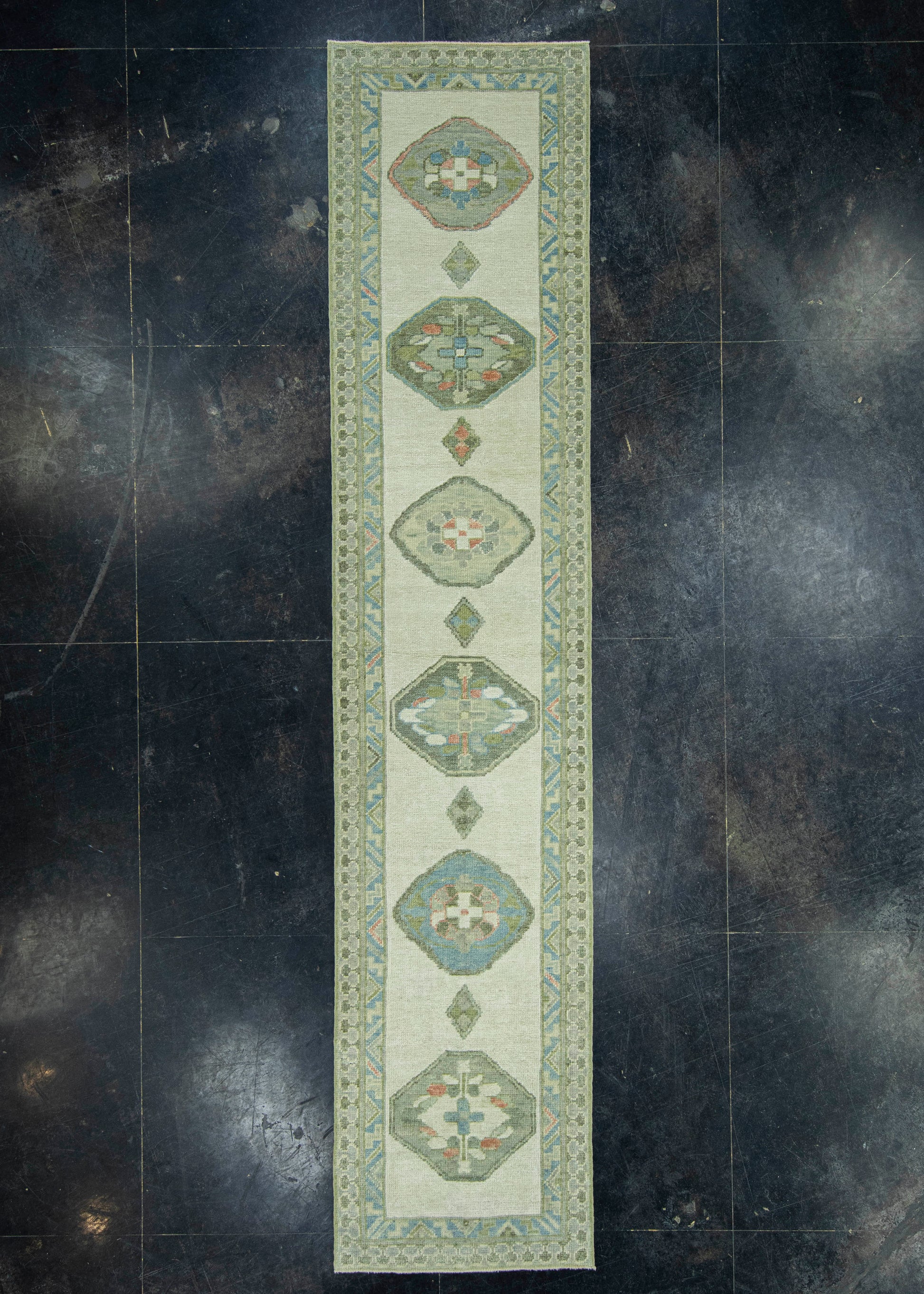 Turkish Oushak Rug 2'8" x 12'5" #19215