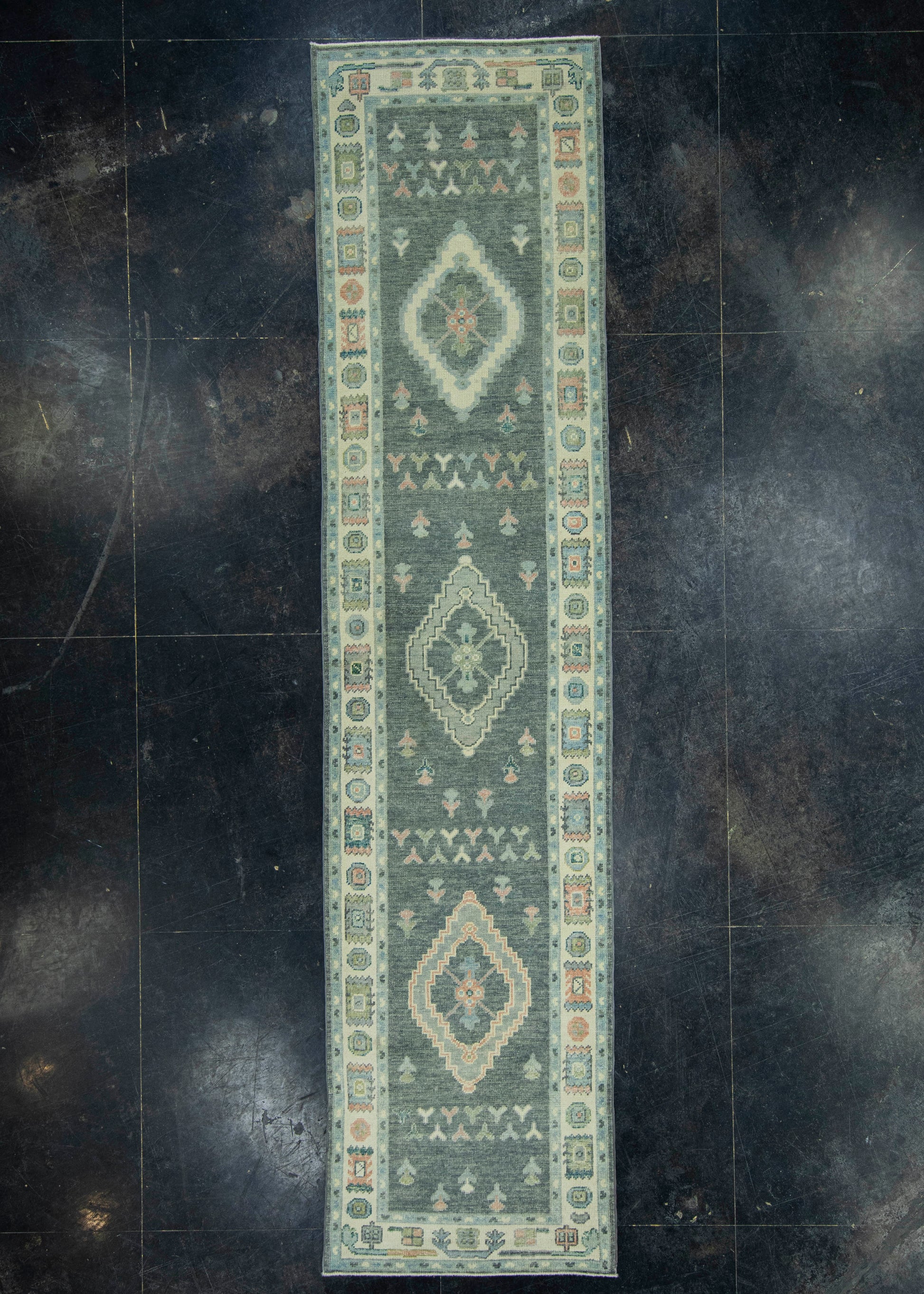 Turkish Oushak Rug 3' x 12'5" #19150