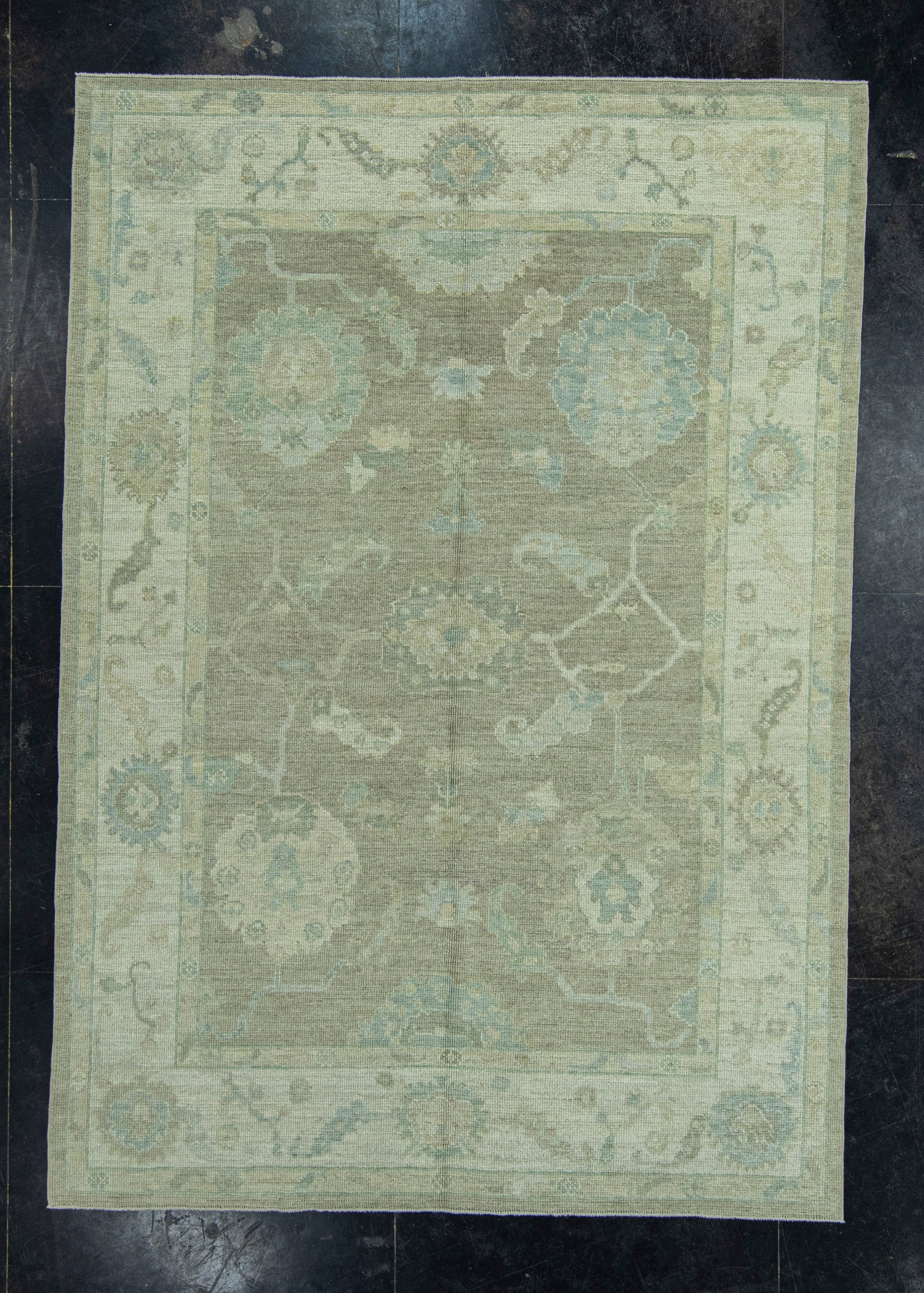 Turkish Oushak Rug 6'2" x 8'9" #19316