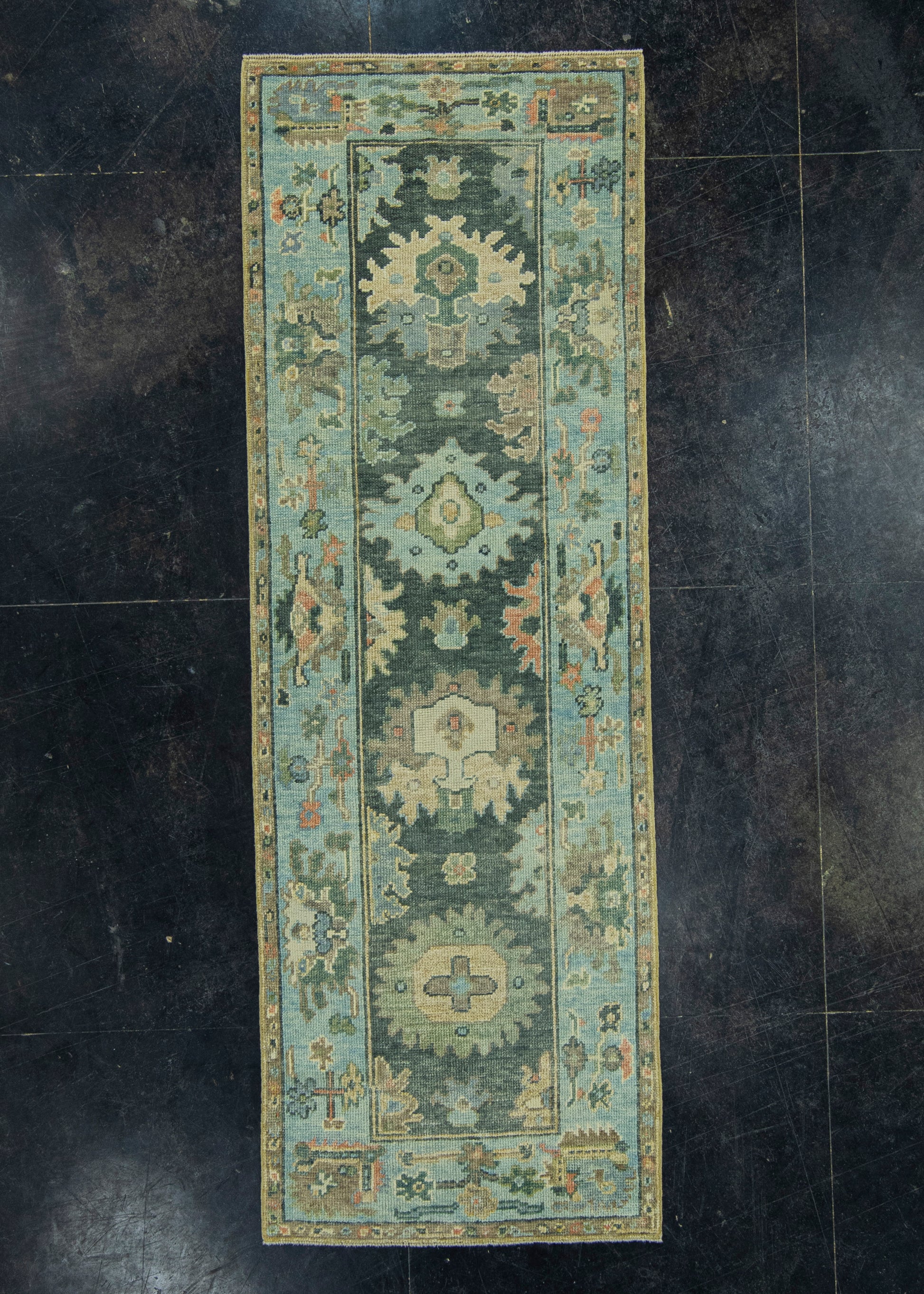 Turkish Oushak Rug 2'10" x 8'3" #19027