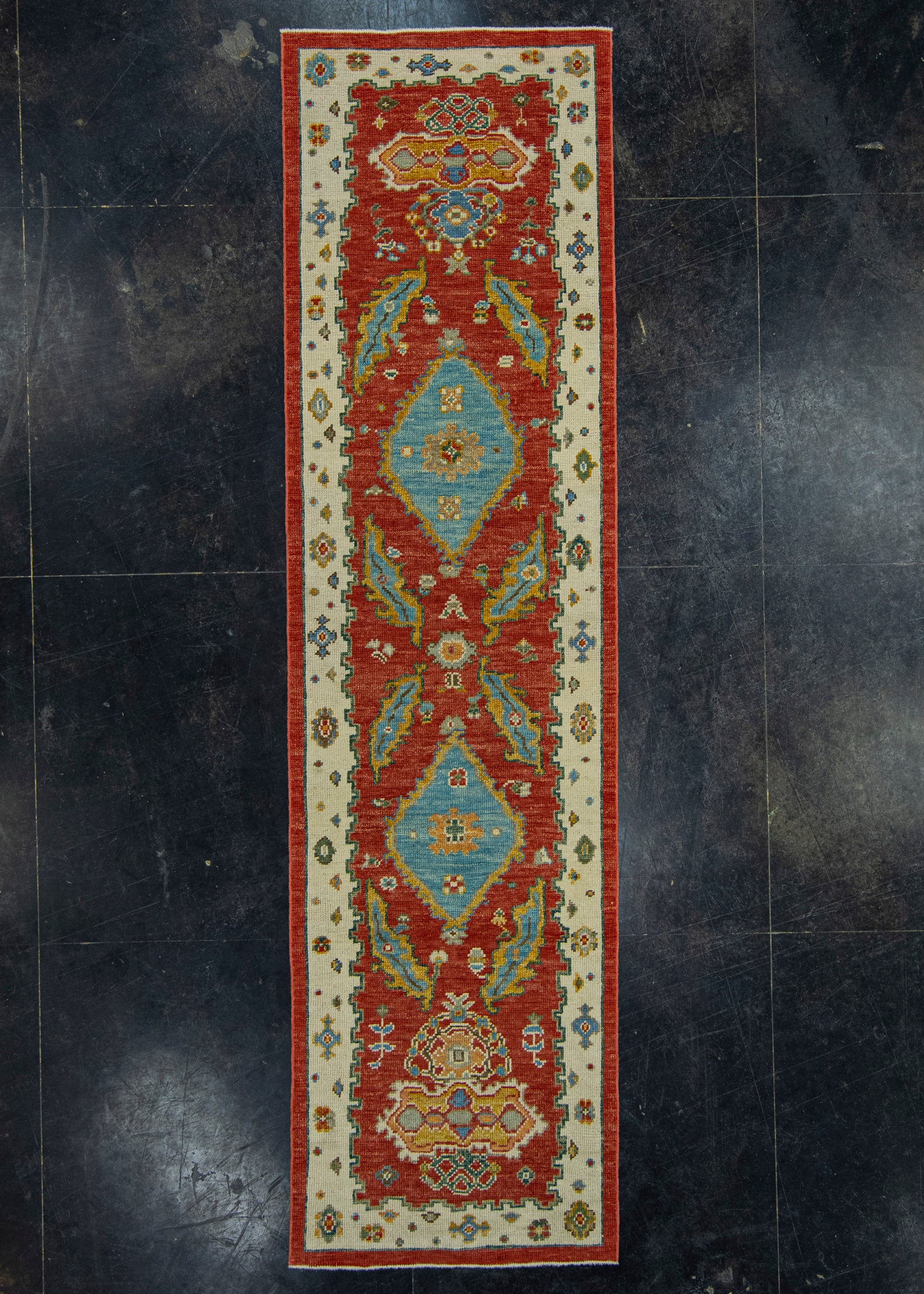 Turkish Oushak Rug 2'8" x 10' #19084
