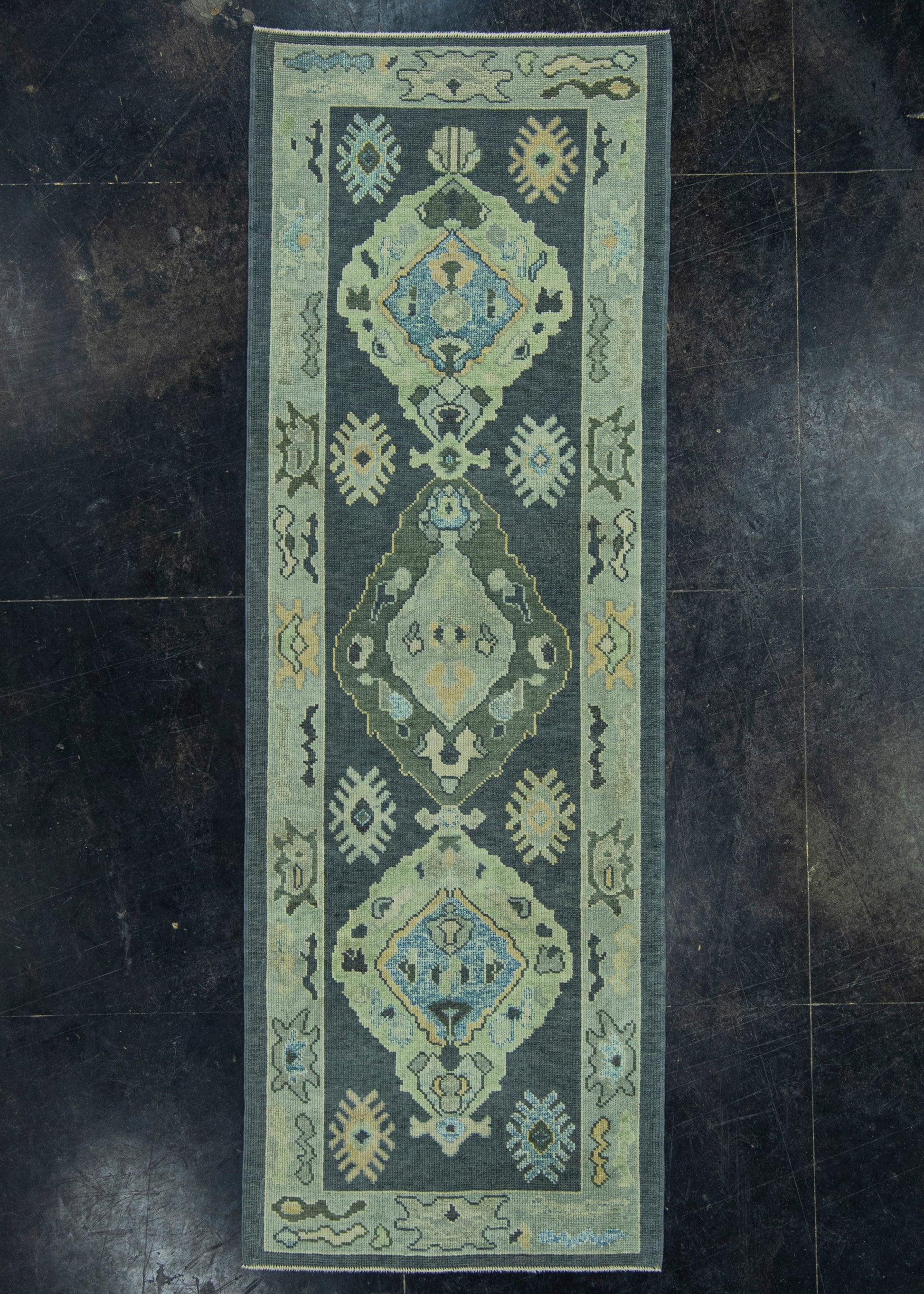 Turkish Oushak Rug 3' x 8'10" #19195