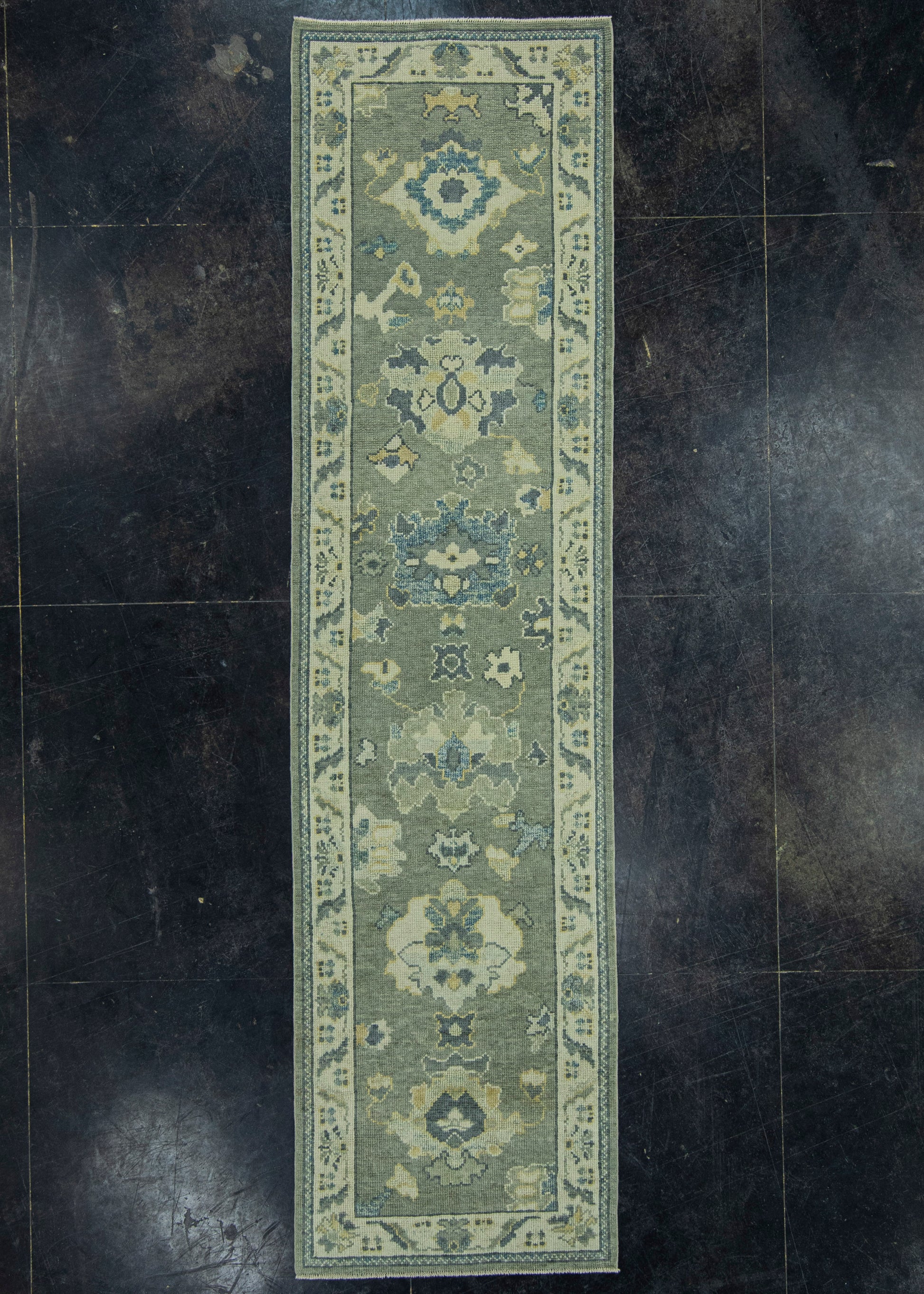 Turkish Oushak Rug 2'7" x 9'10" #19176