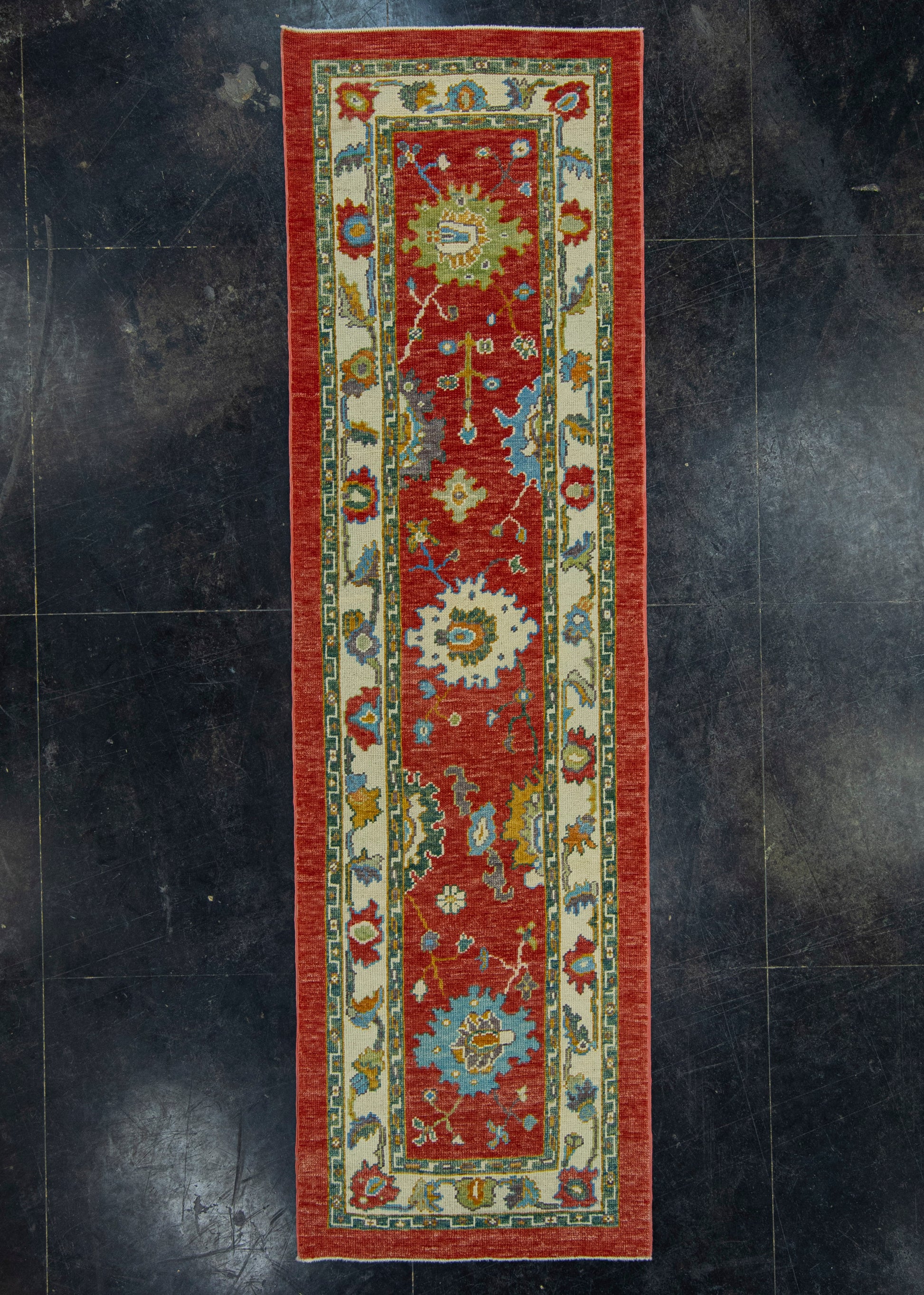 Turkish Oushak Rug 2'11" x 10' #19526