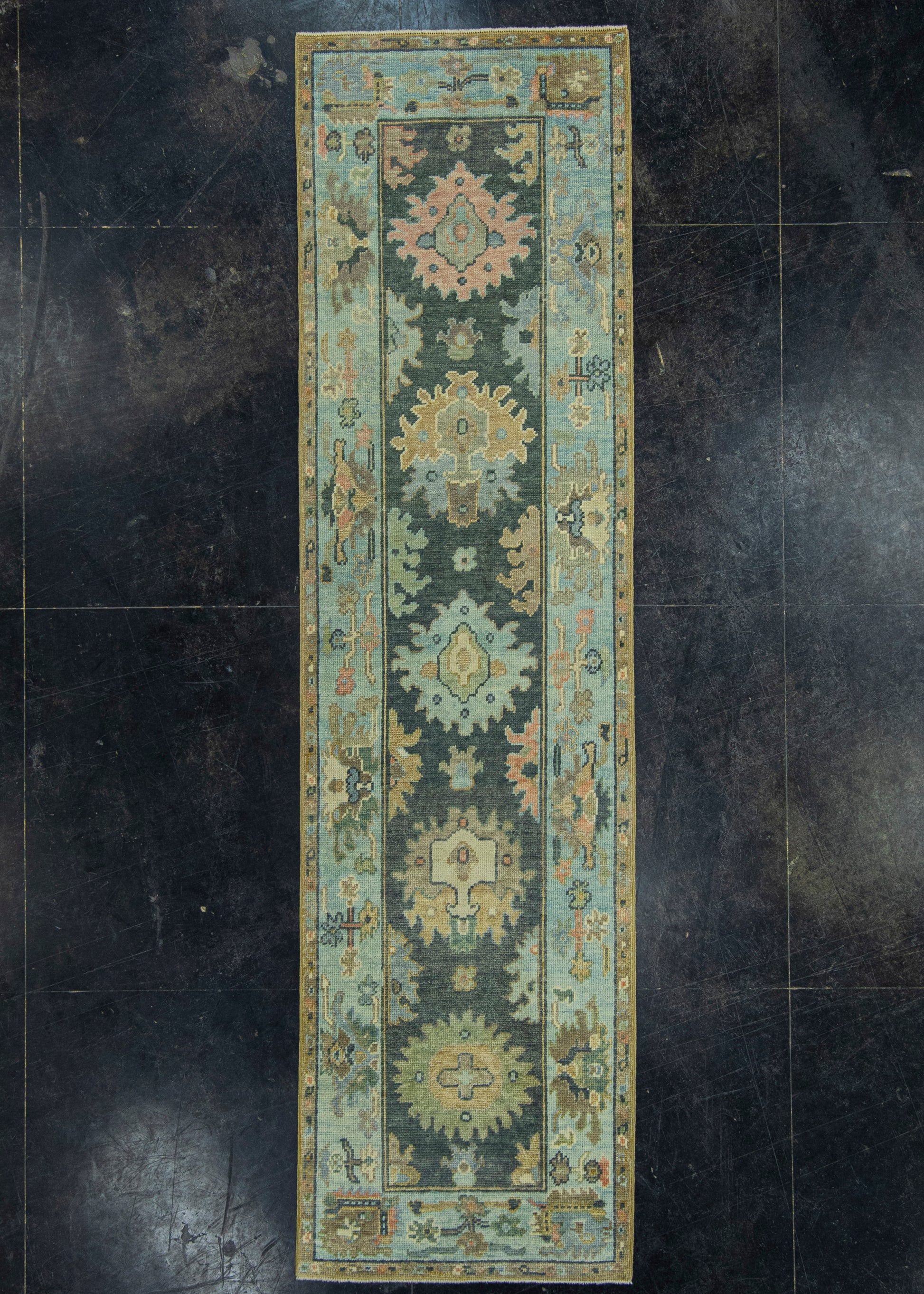 Turkish Oushak Rug 2'7" x 9'9" #19204