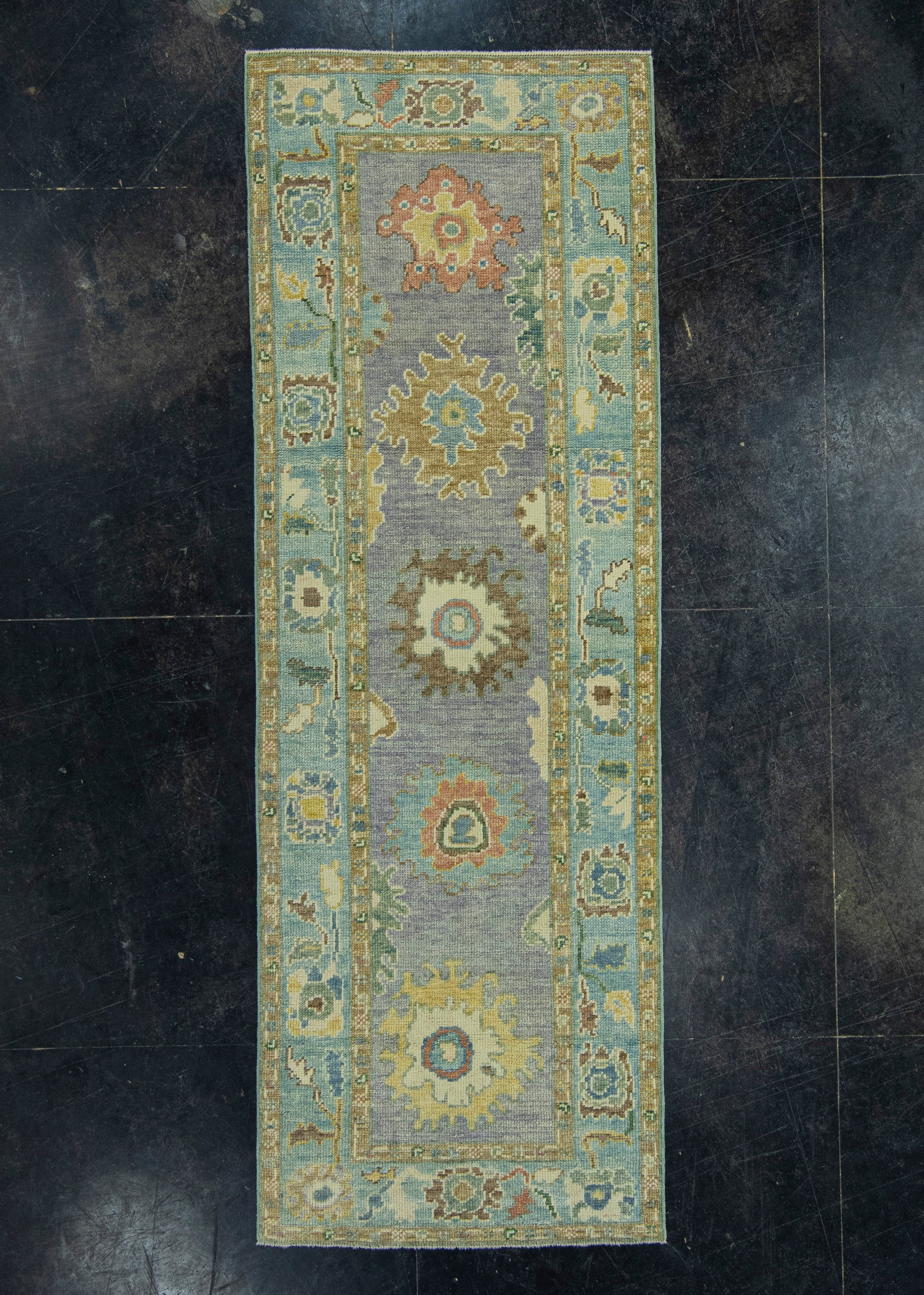Turkish Oushak Rug 2'10" x 8'3" #19534