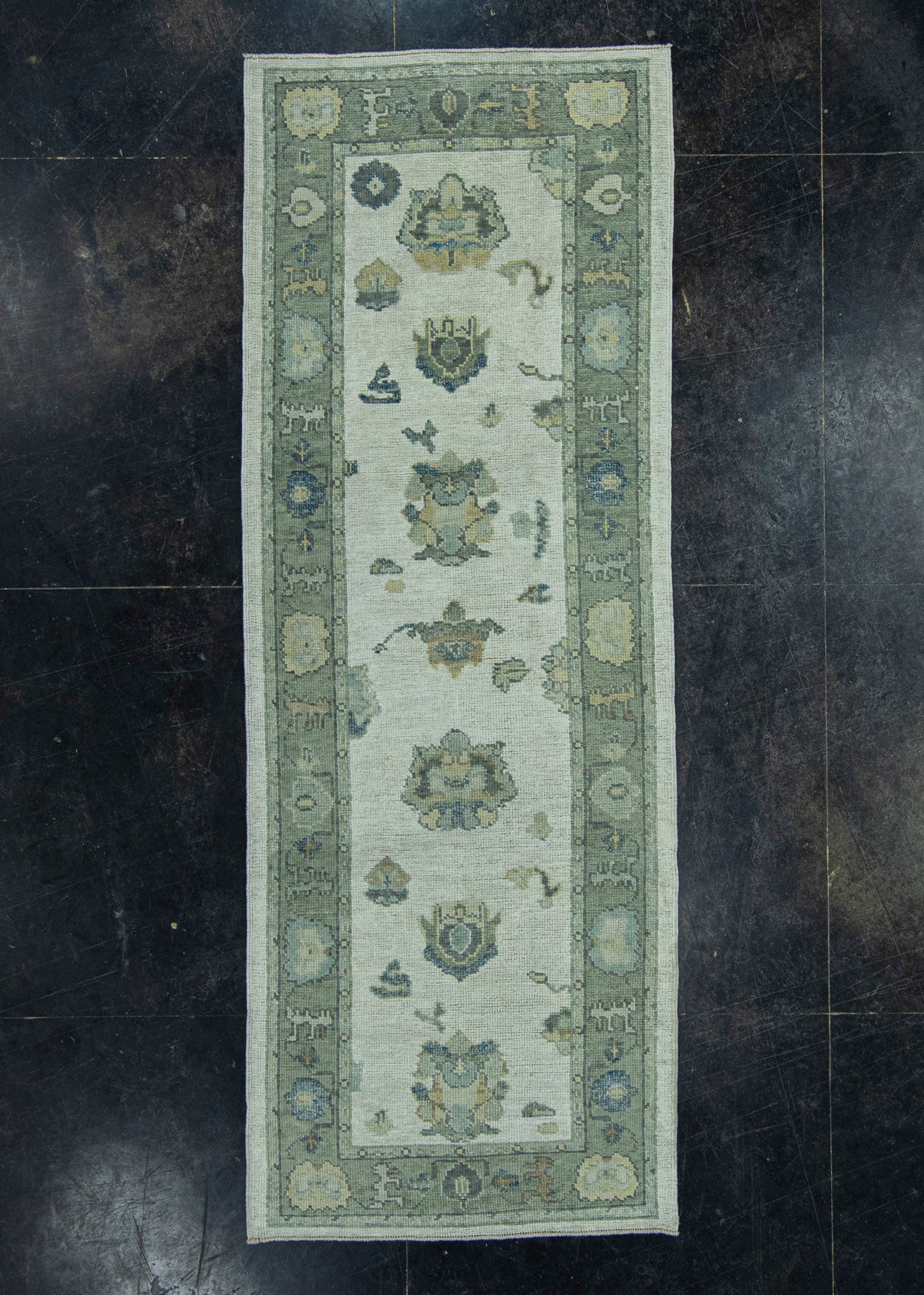 Turkish Oushak Rug 3' x 8'3" #19134