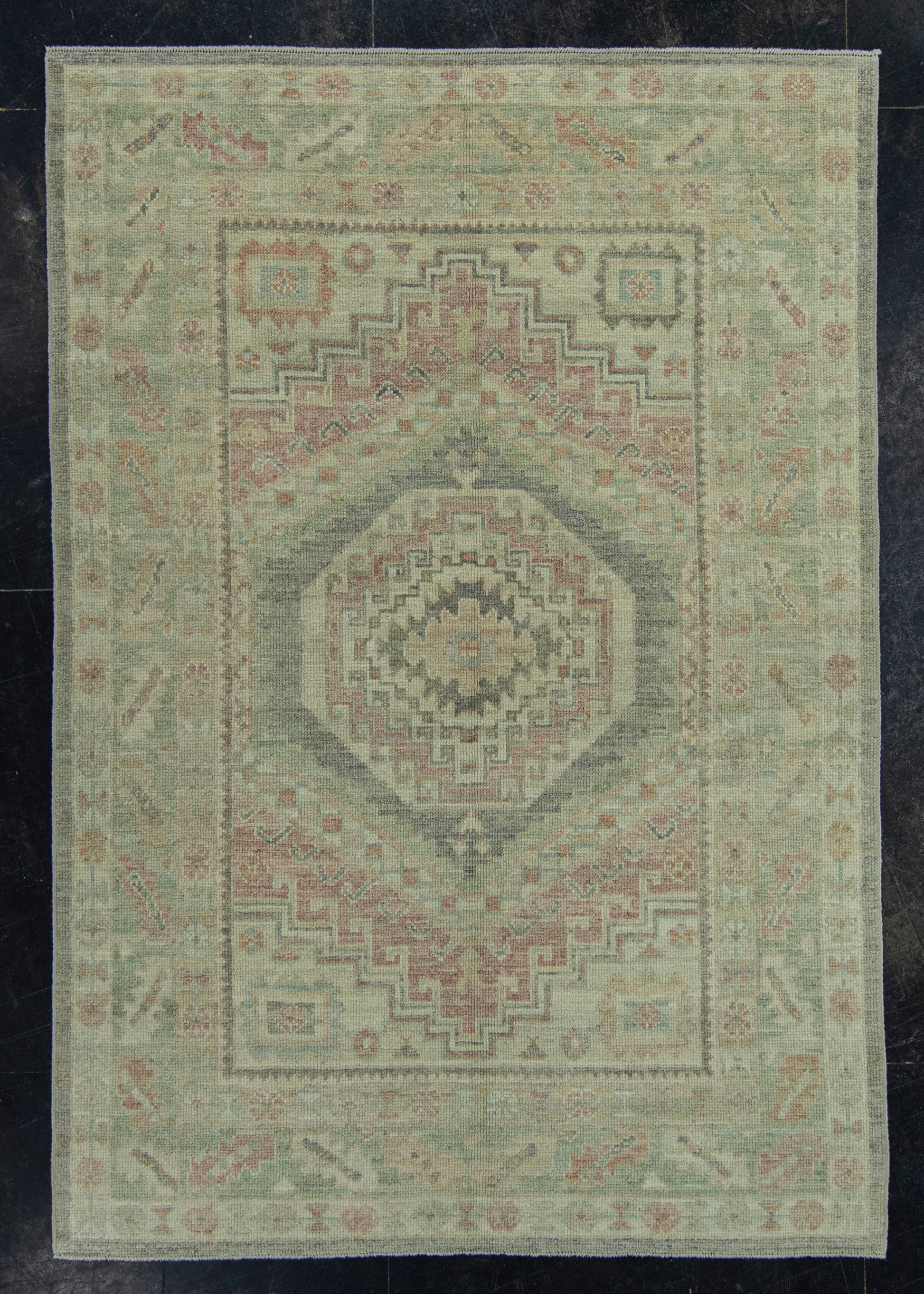 Turkish Oushak Rug 5'2" x 7'6" #19306