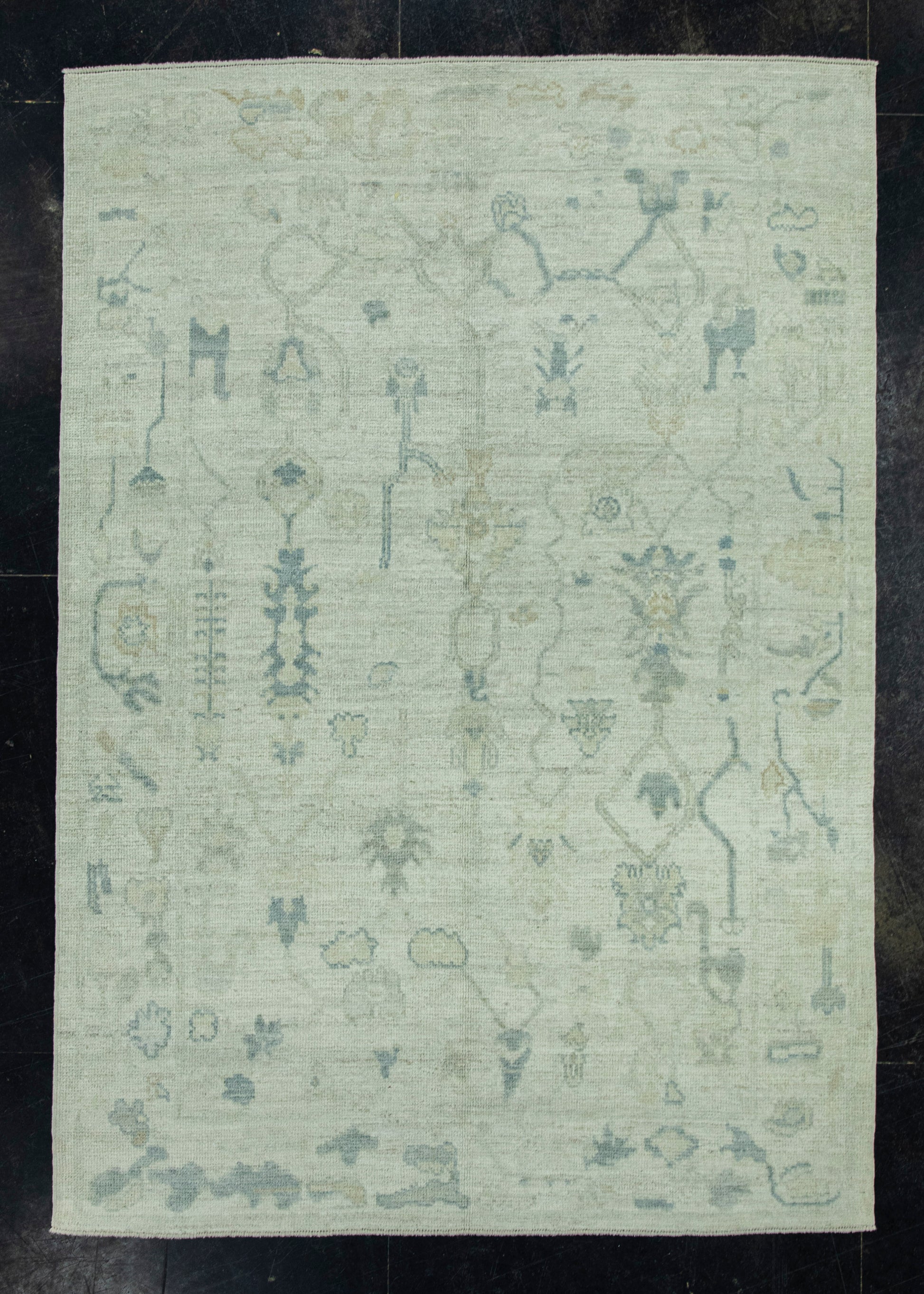 Turkish Oushak Rug 5'2" x 7'4" #19295