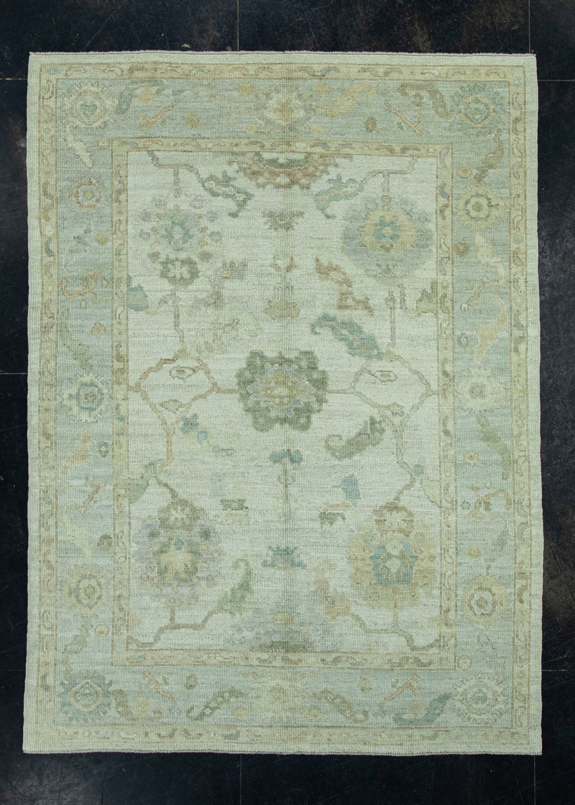 Turkish Oushak Rug 5'2" x 7'1" #19278