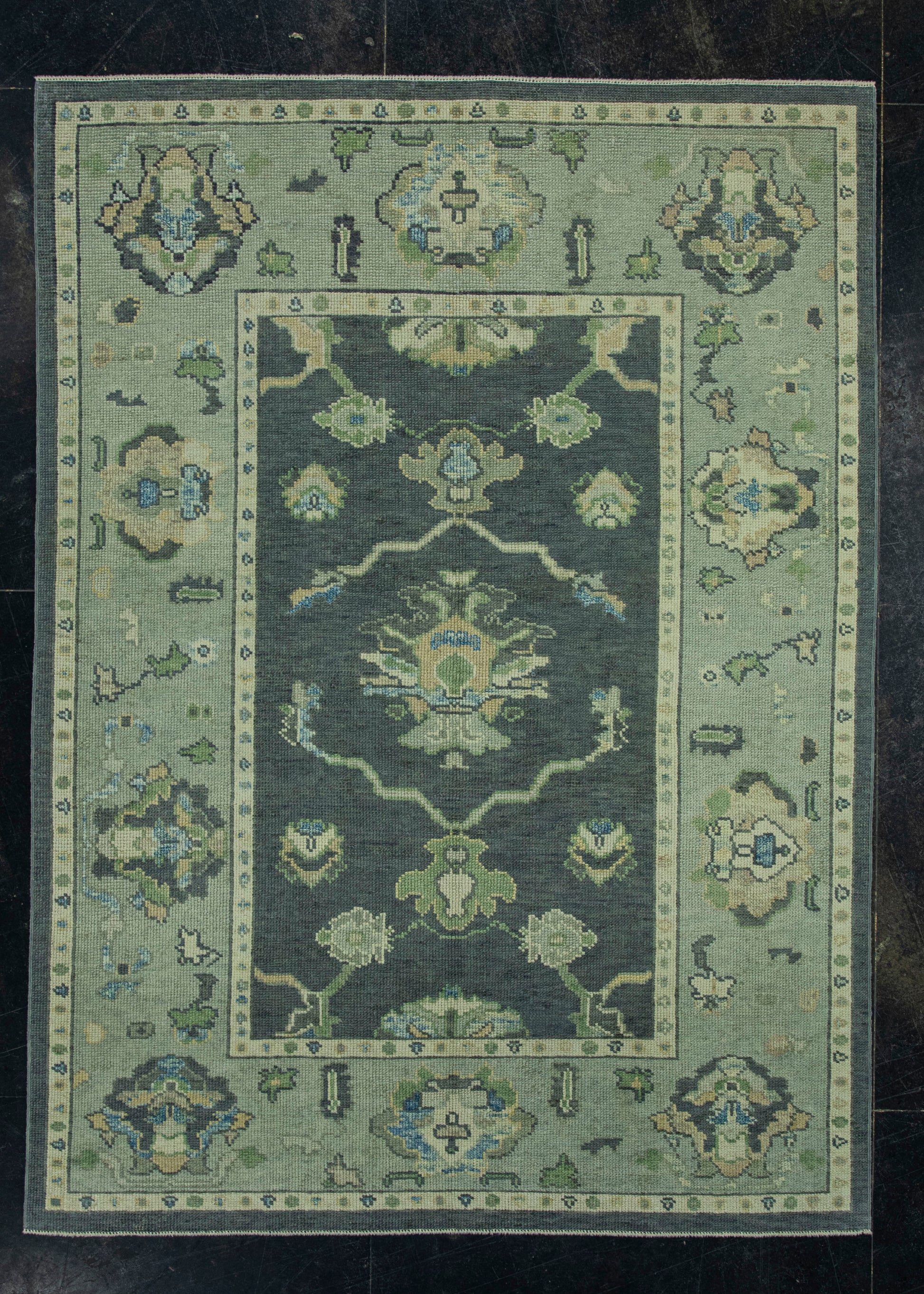 Turkish Oushak Rug 5' x 6'10" #19047