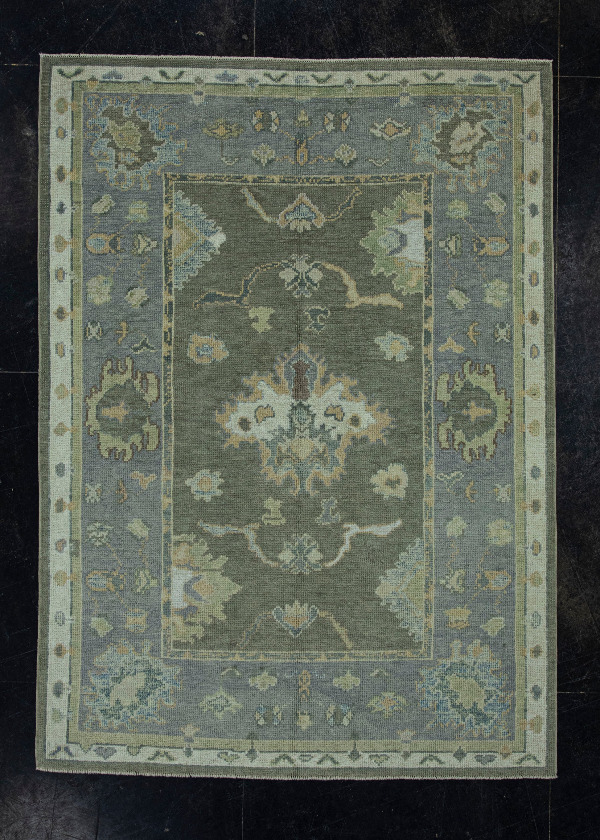Turkish Oushak Rug 5' x 6'11" #19194
