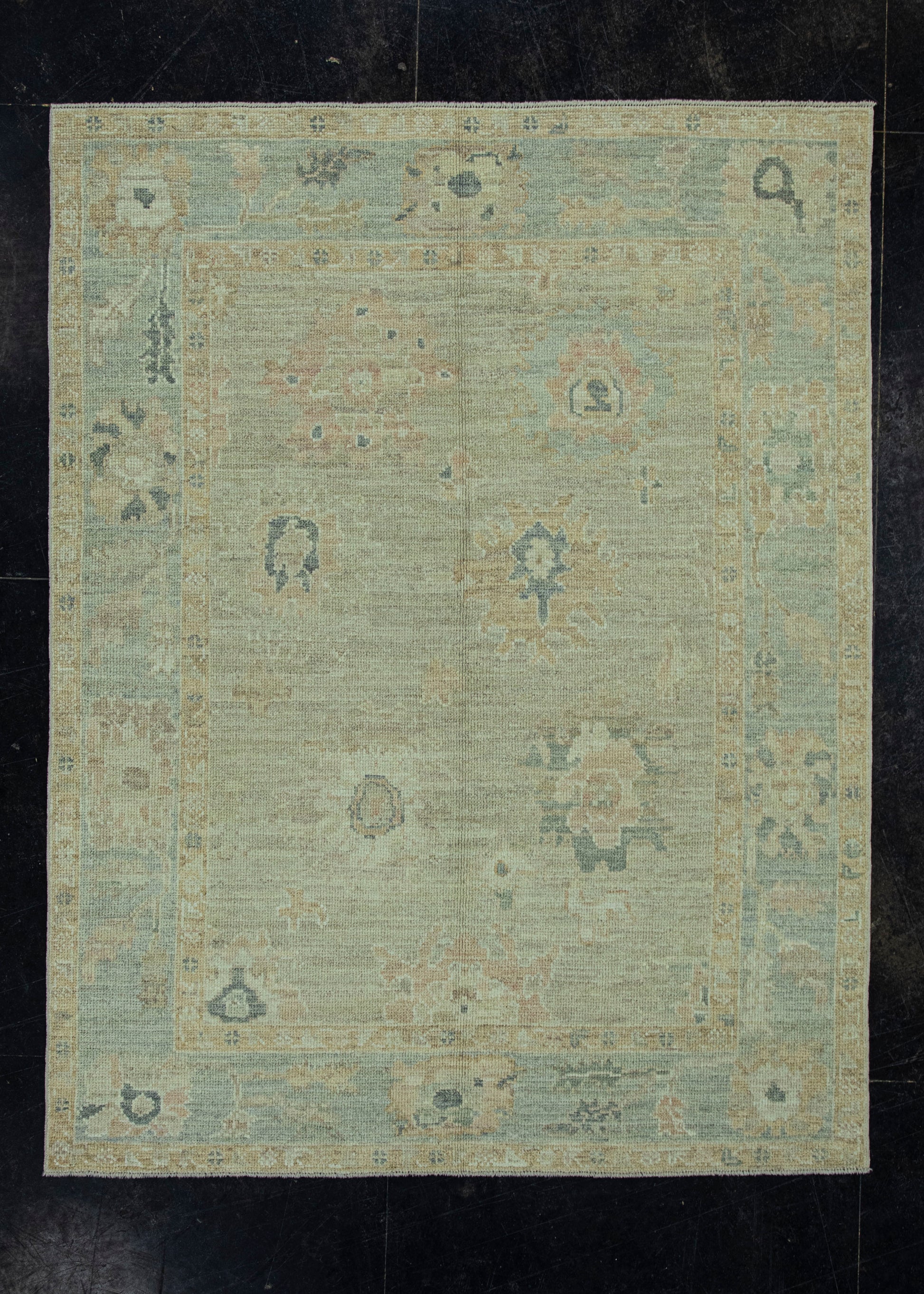 Turkish Oushak Rug 5'2" x 6'9" #19254