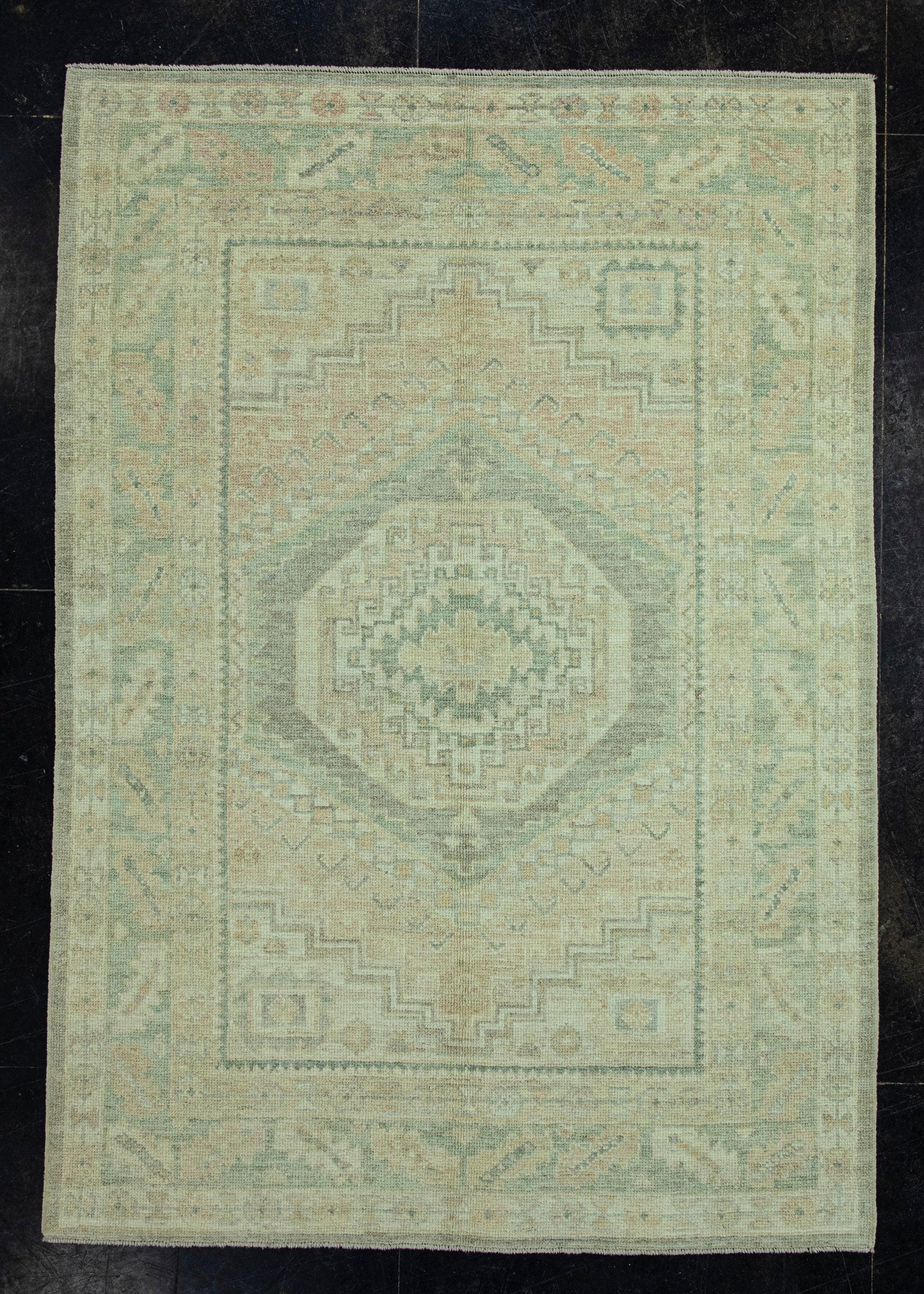 Turkish Oushak Rug 5'2" x 7'5" #19302