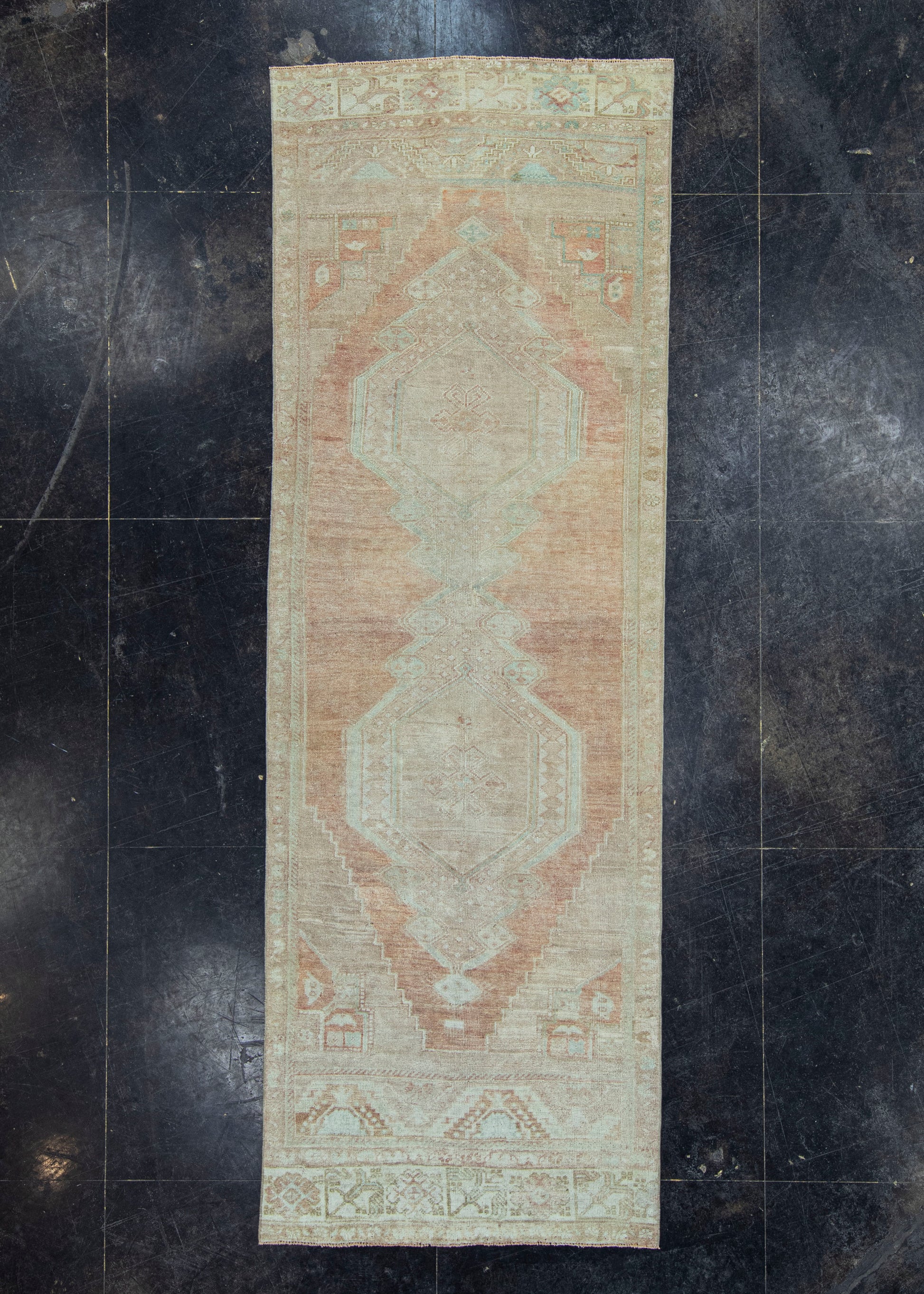 Turkish Vintage Rug 3'8" x 10'9" #20655