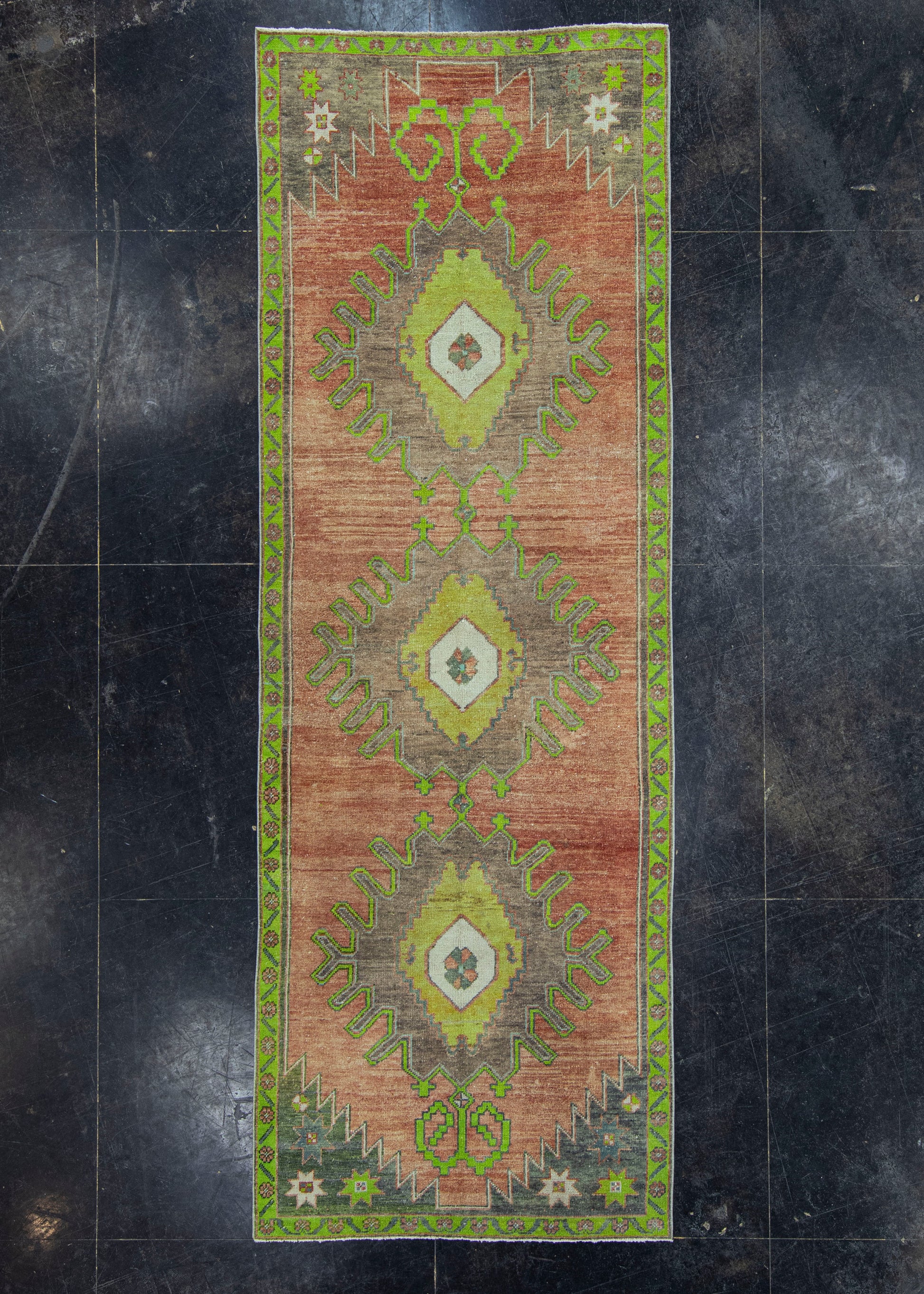 Turkish Vintage Rug 3'9" x 10'10" #20652