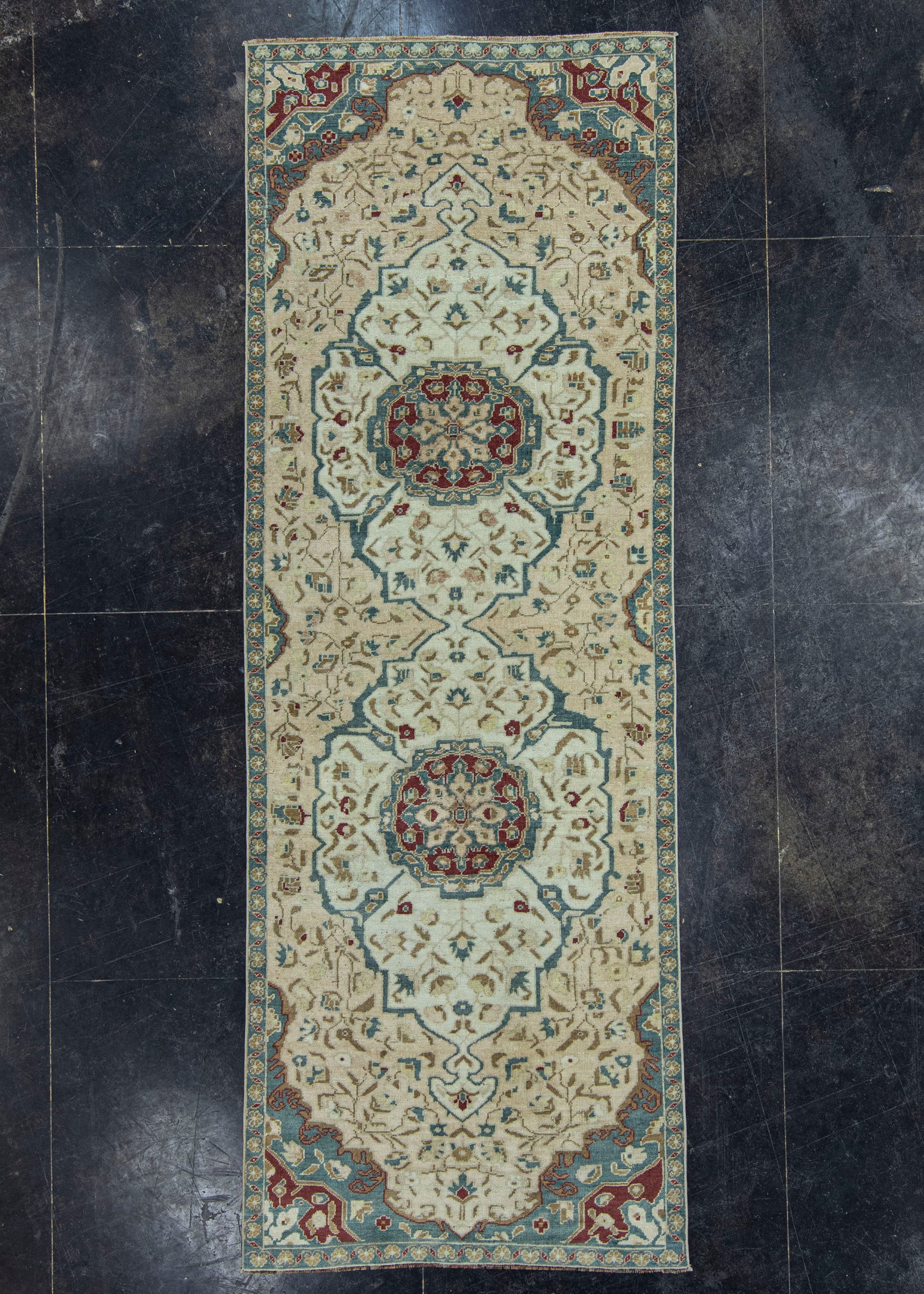Turkish Vintage Rug 3'7" x 10'1" #20830